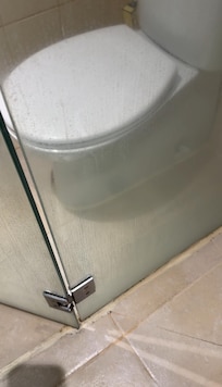 Dirty bathroom with mold and stains