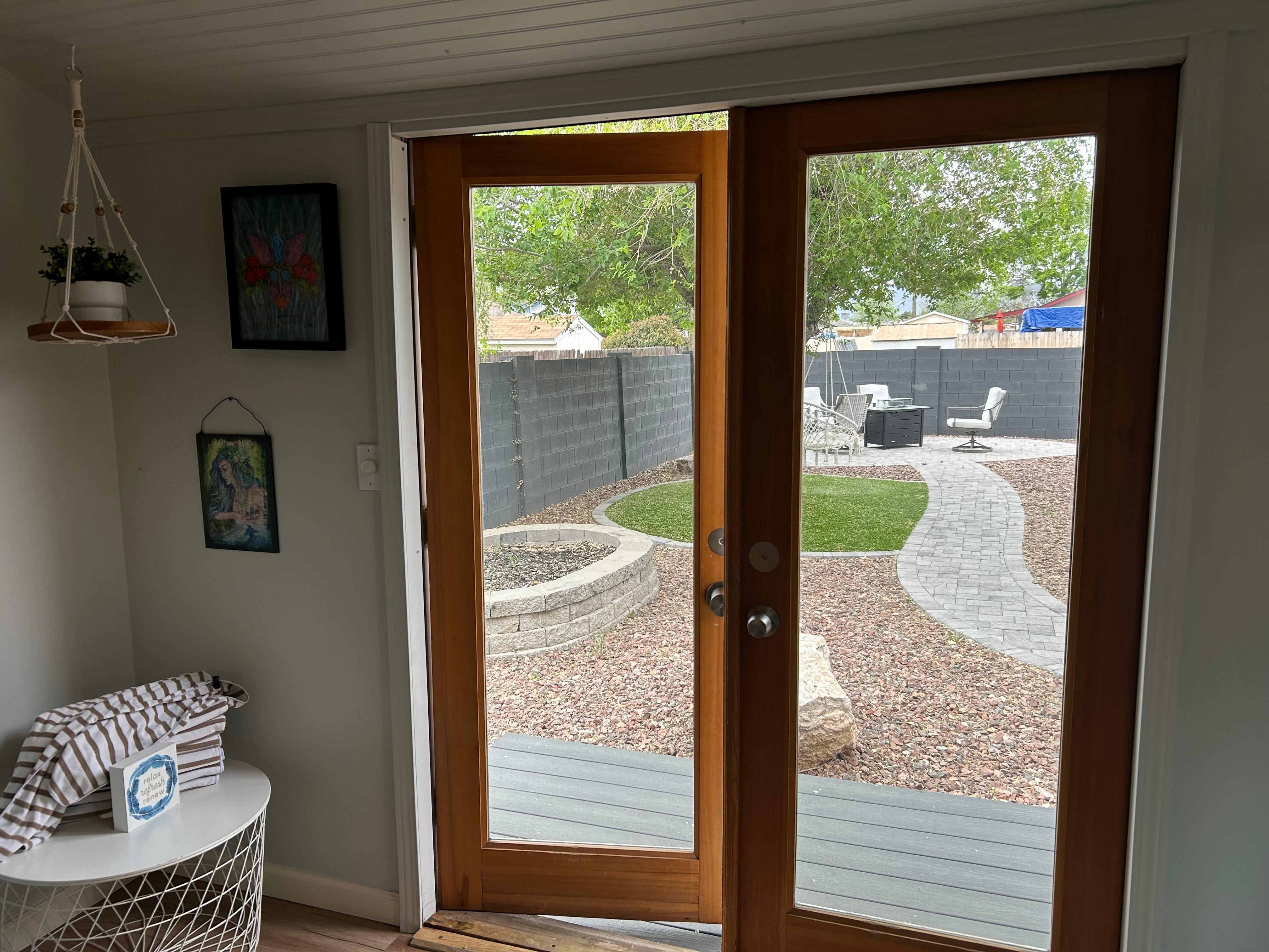 Looking out from zen den