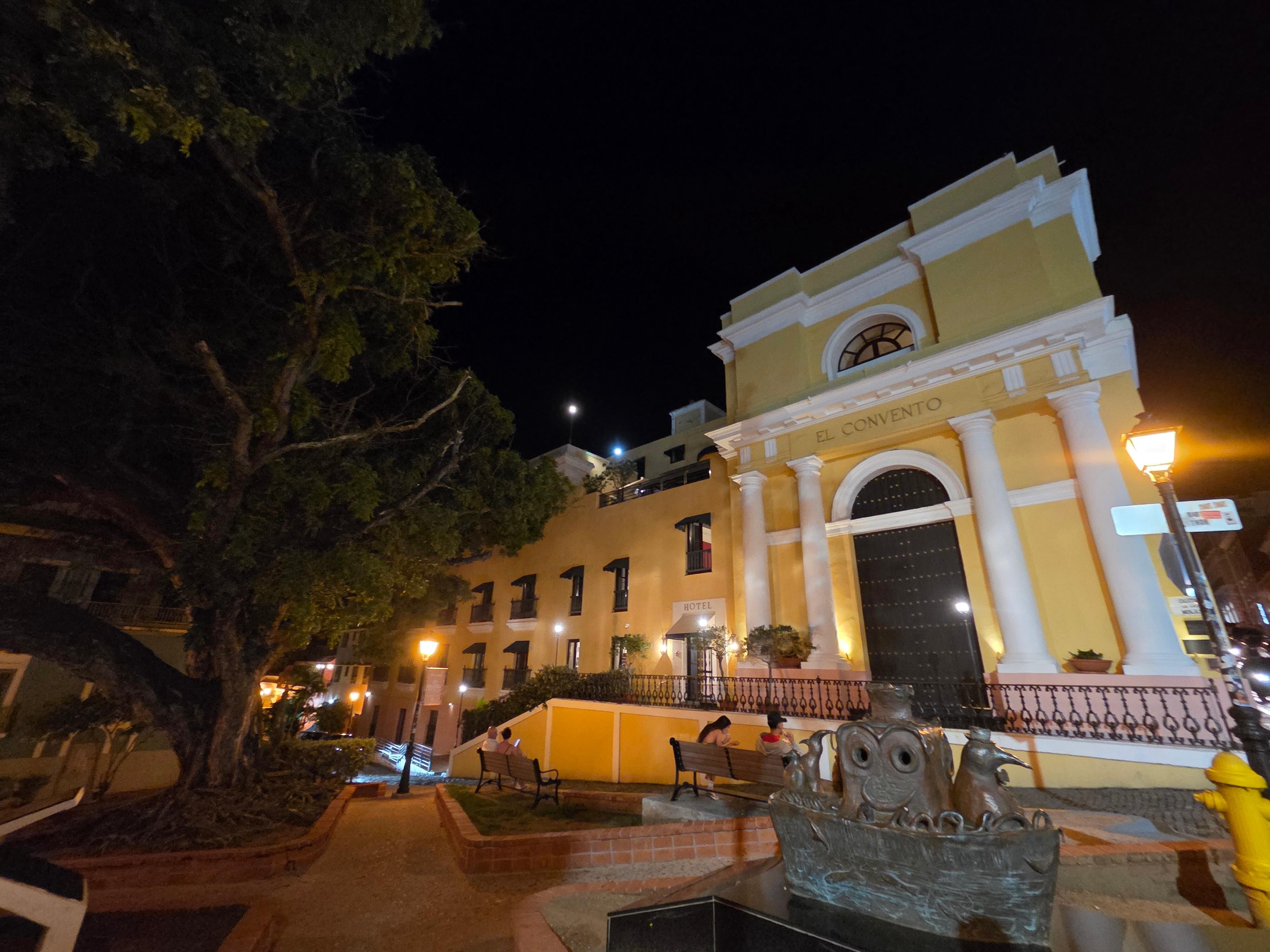 El Convento Hotel is just a block away. Sat there in a bank in front of the hotel enjoying the view of the Cathedral,old tree and OSJ vibe.