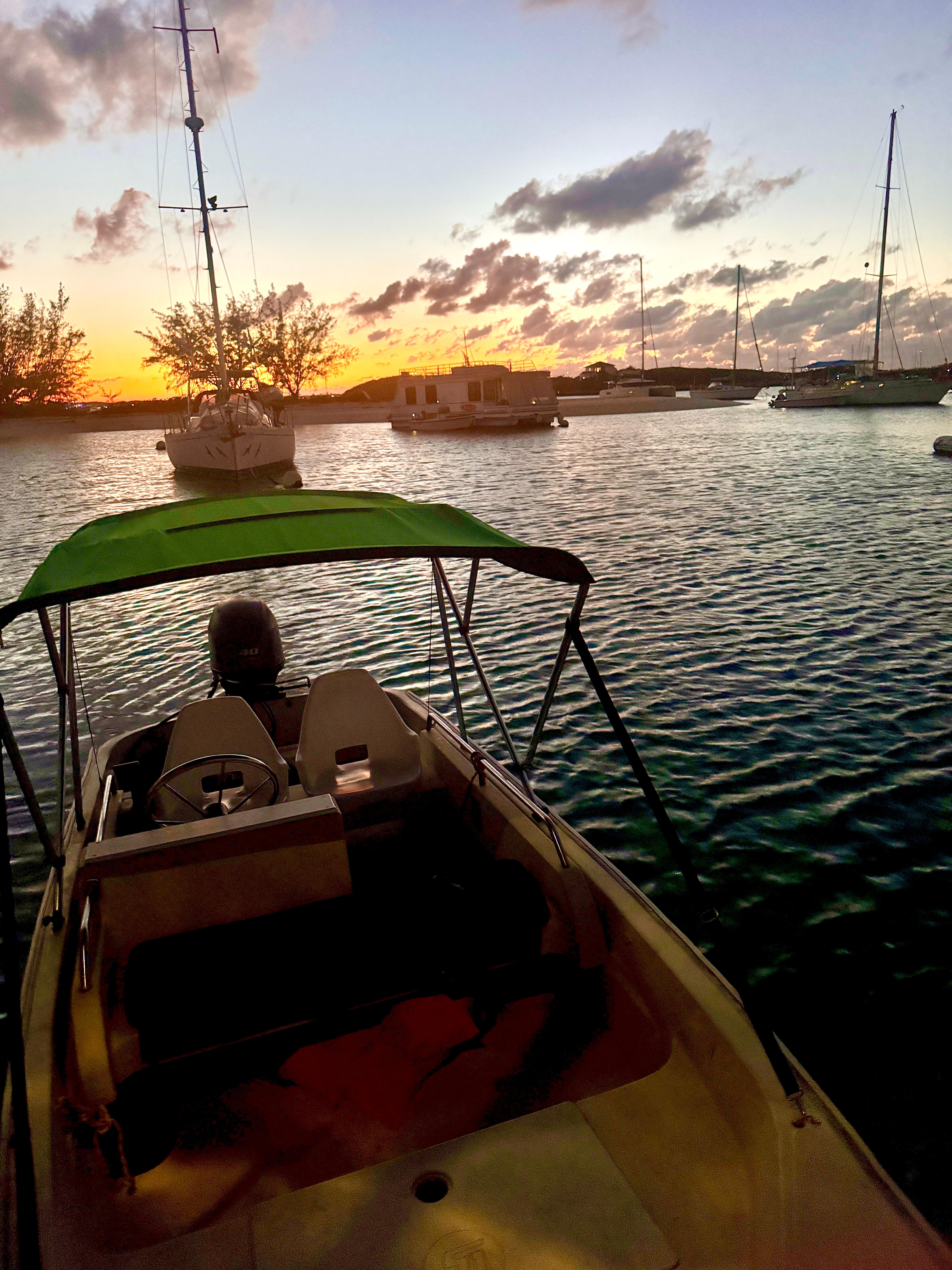Boston Whaler for our ship to shore transportation 