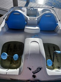 Paddle boat was full of water and dirty