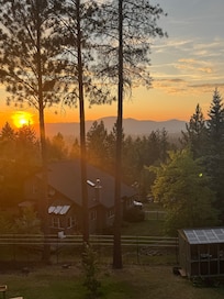 Sunset view from deck