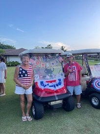 2nd place in the golf cart decorating contest!