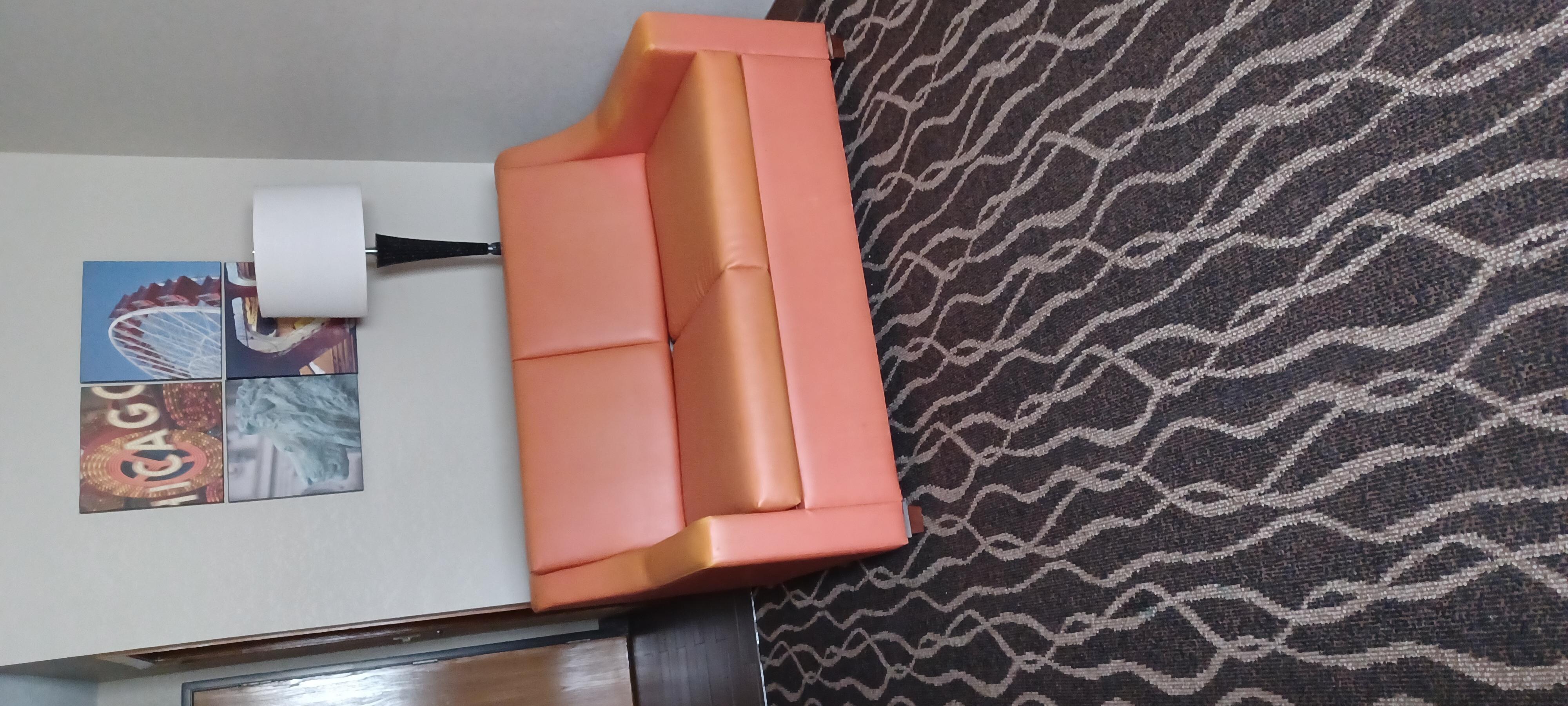 Folds out to single bed, very comfortable