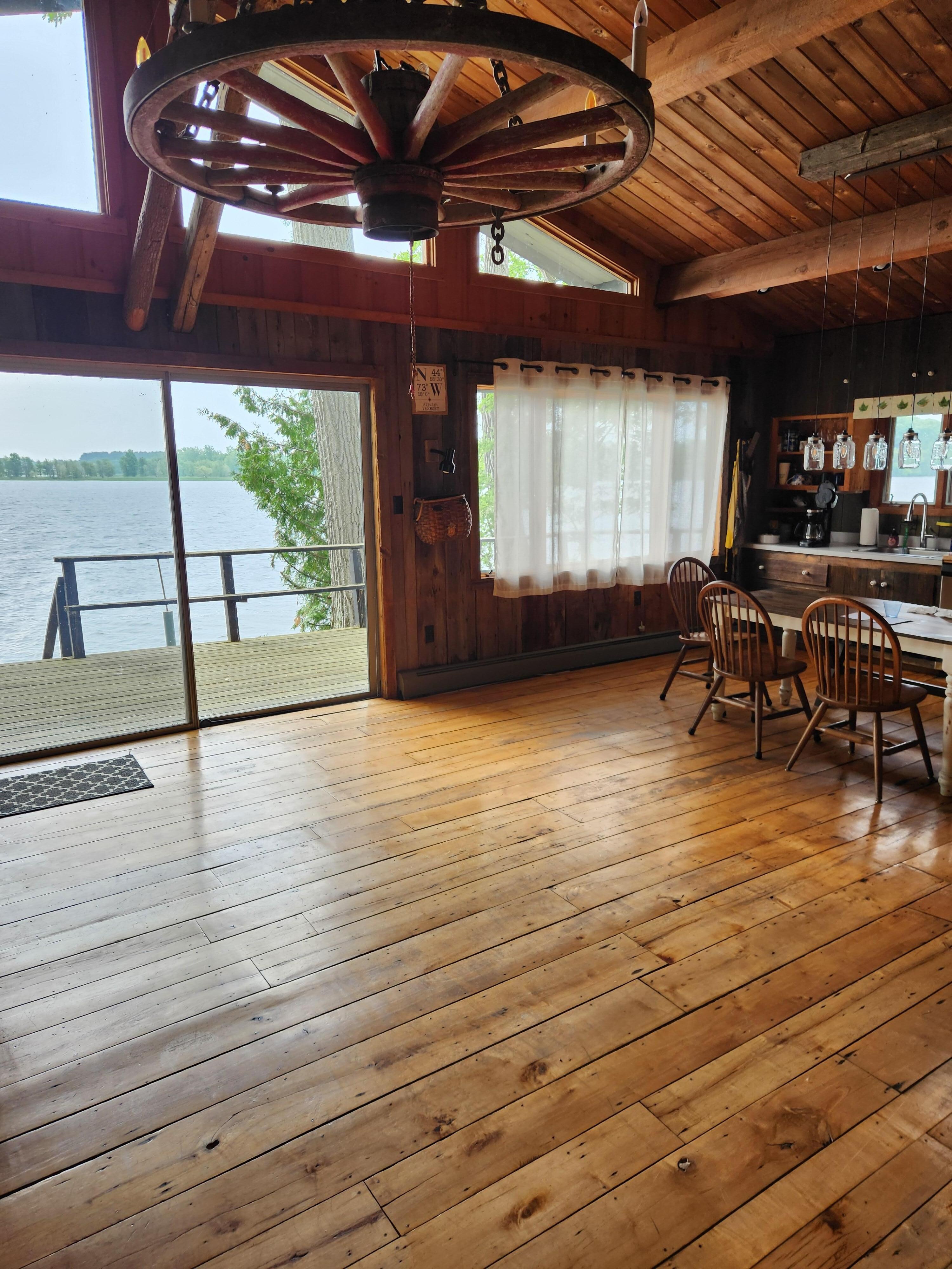 View from kitchen side towards the lake.