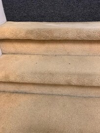 Mmmm not so clean carpet on stairs