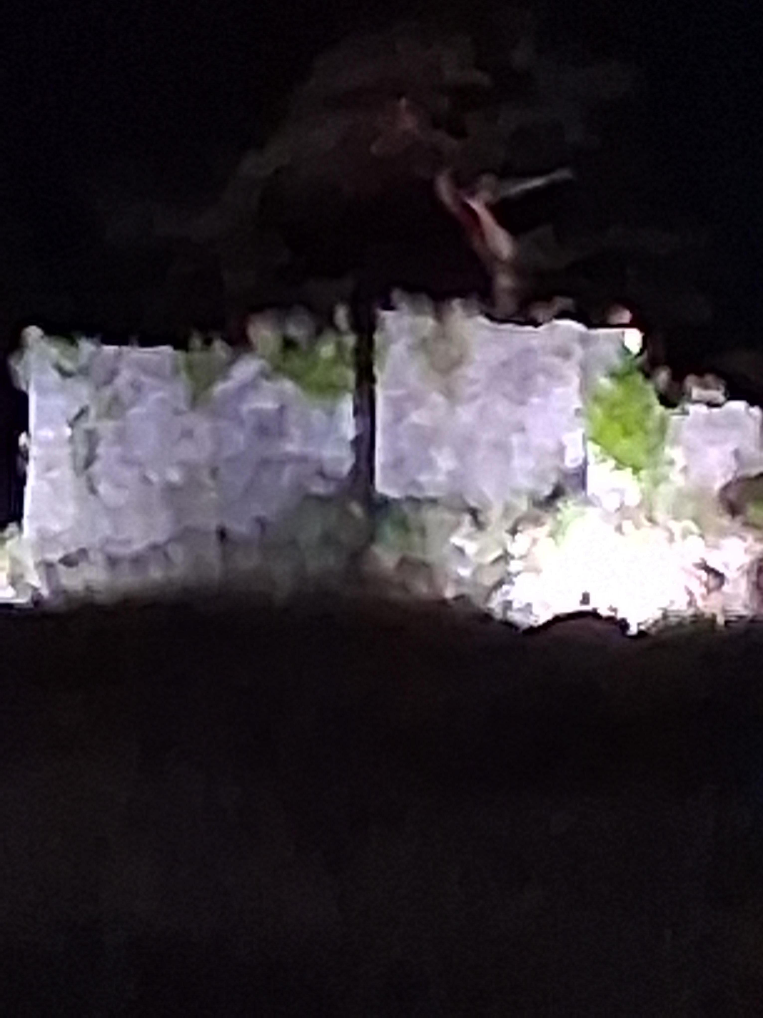 The ruins at night from my balcony