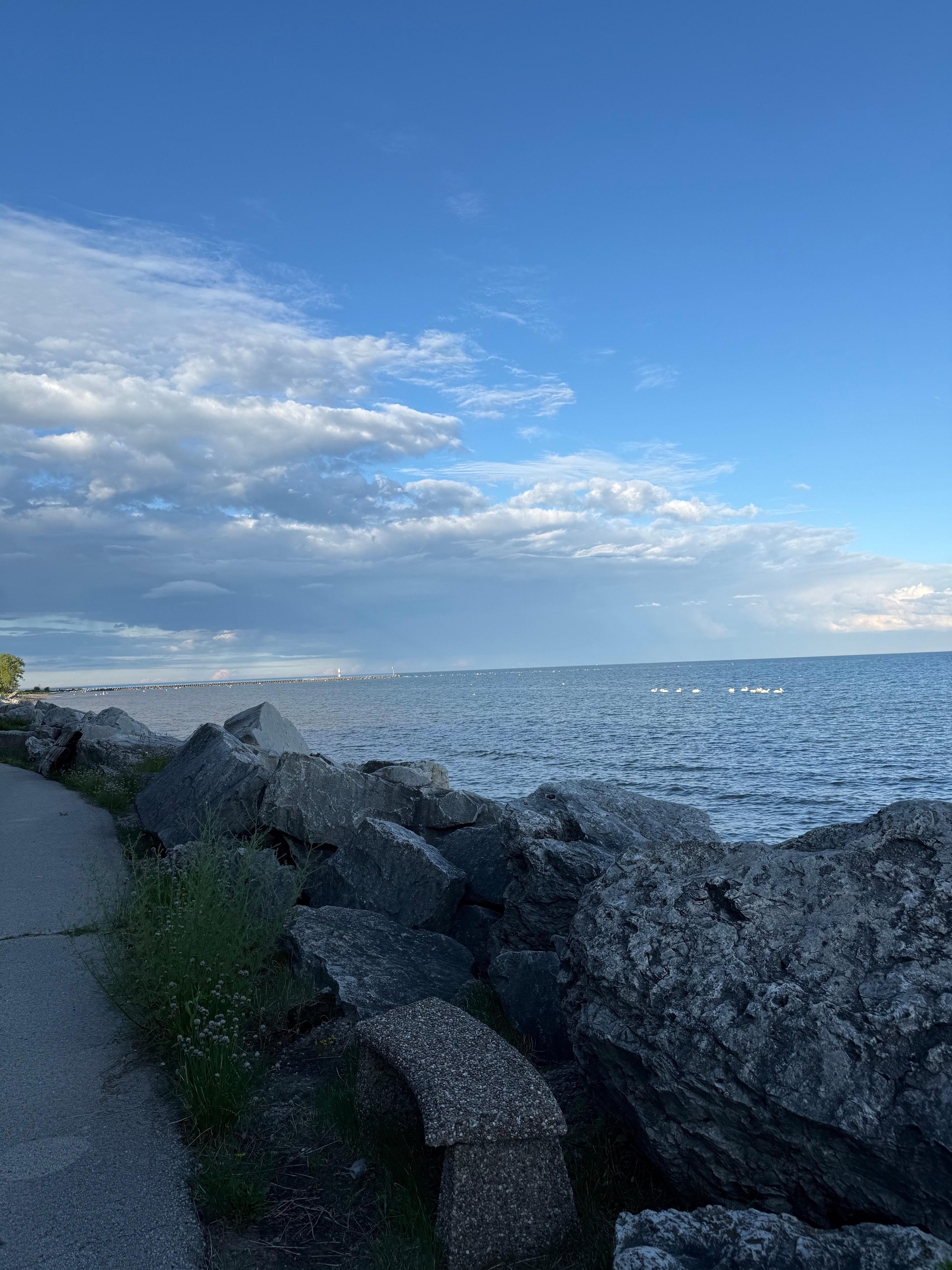 The Hotel is right on the Lake Michigan shore. 