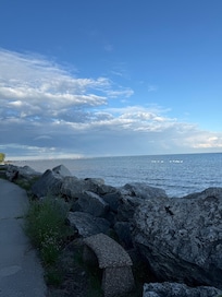 The Hotel is right on the Lake Michigan shore.