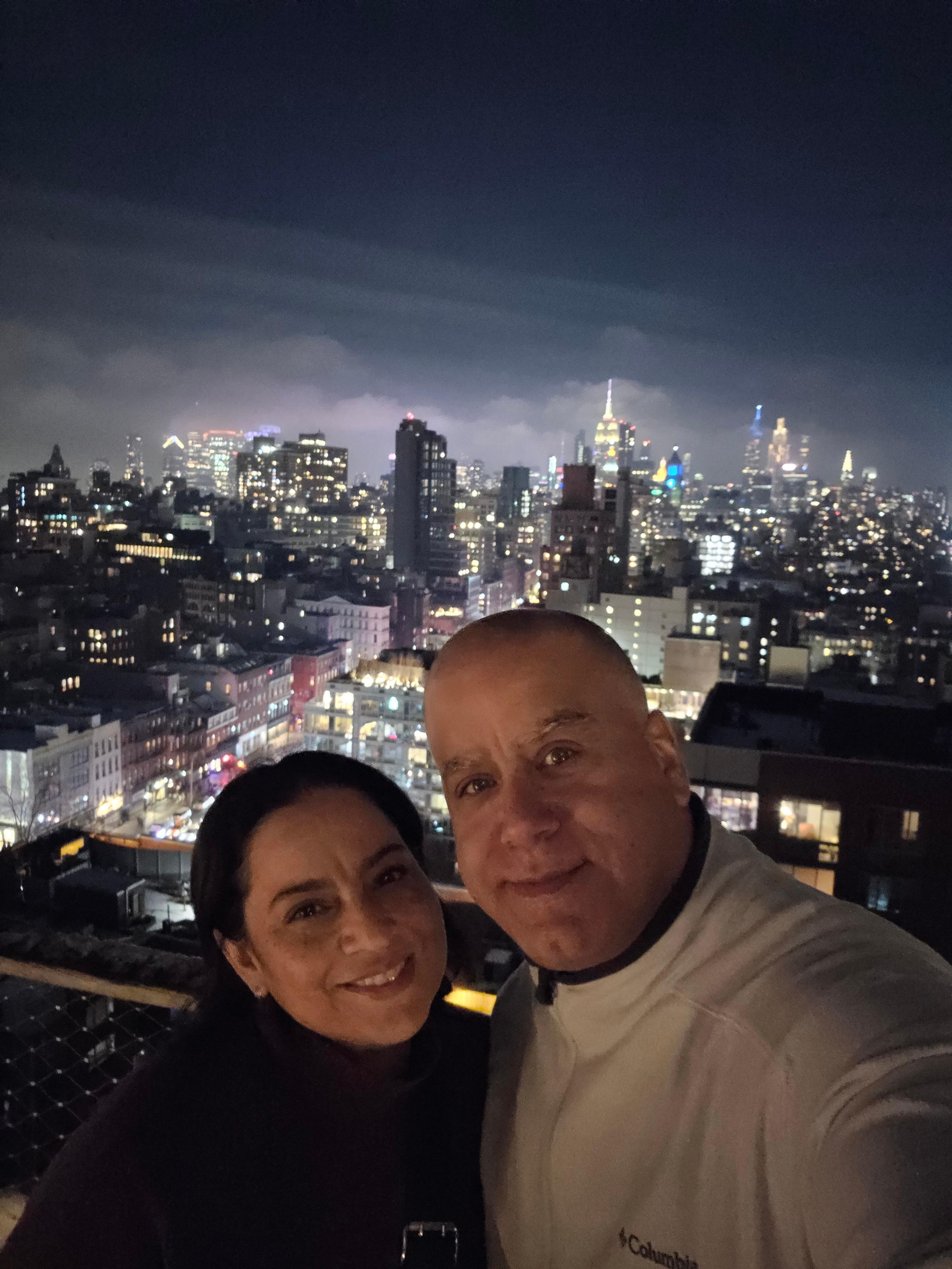 At the rooftop terrace, great view for a puc