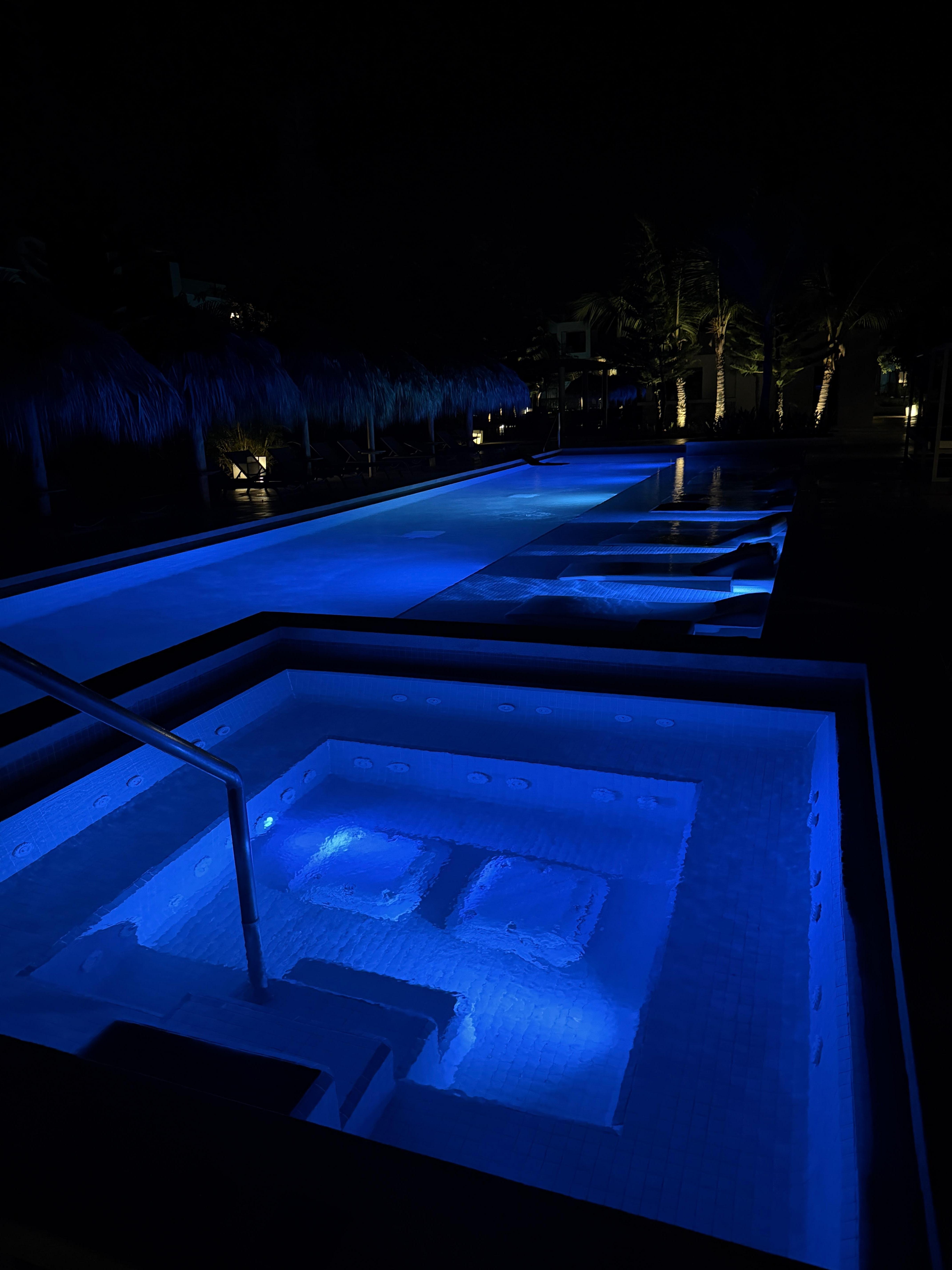 Pool at night