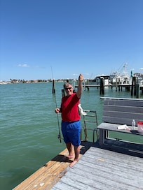 Fishing on the dock every morning