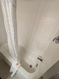 Updated bathroom with good shower pressure and nozzle. Sink was nice and mirror too.
