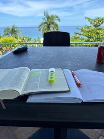 Nothing better than studying the word of God and enjoying a great view.