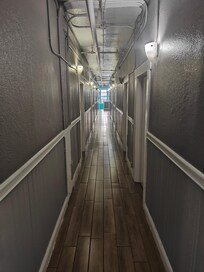 Corridor on the 3rd floor. Place must have about 50 rooms
