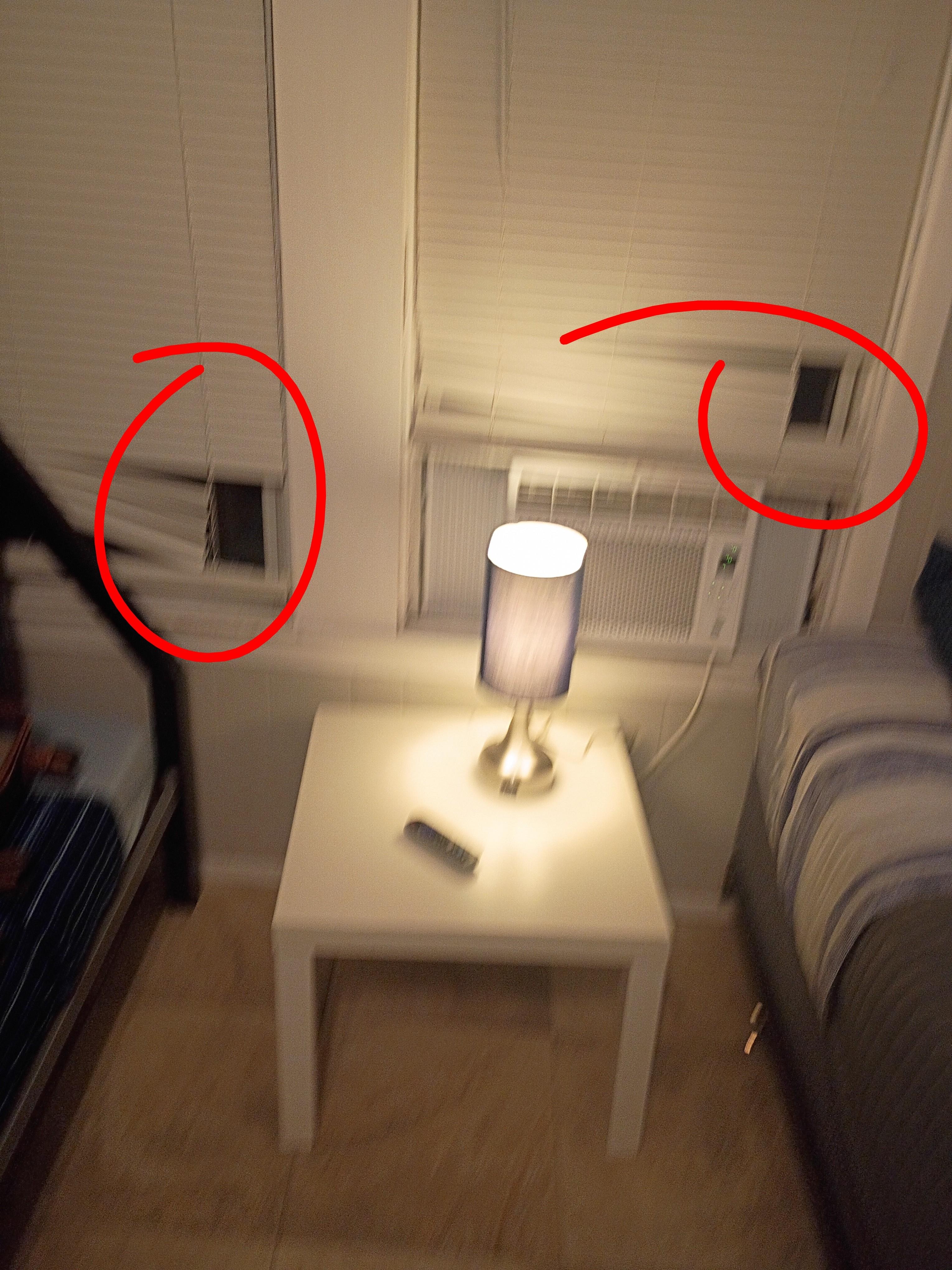 We had to put paper towels behind the blinds in both bedrooms to have privacy