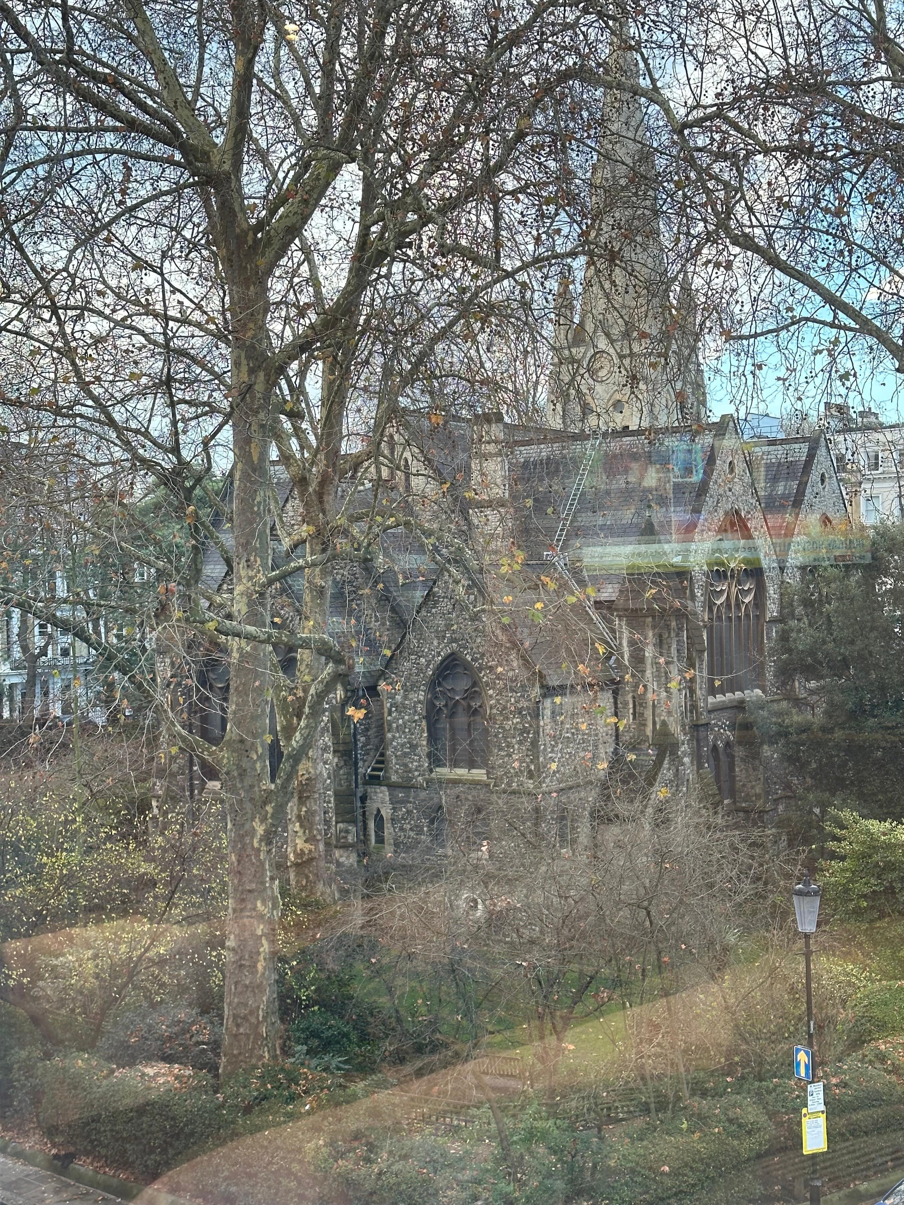 View from our window. Quiet in a busy city