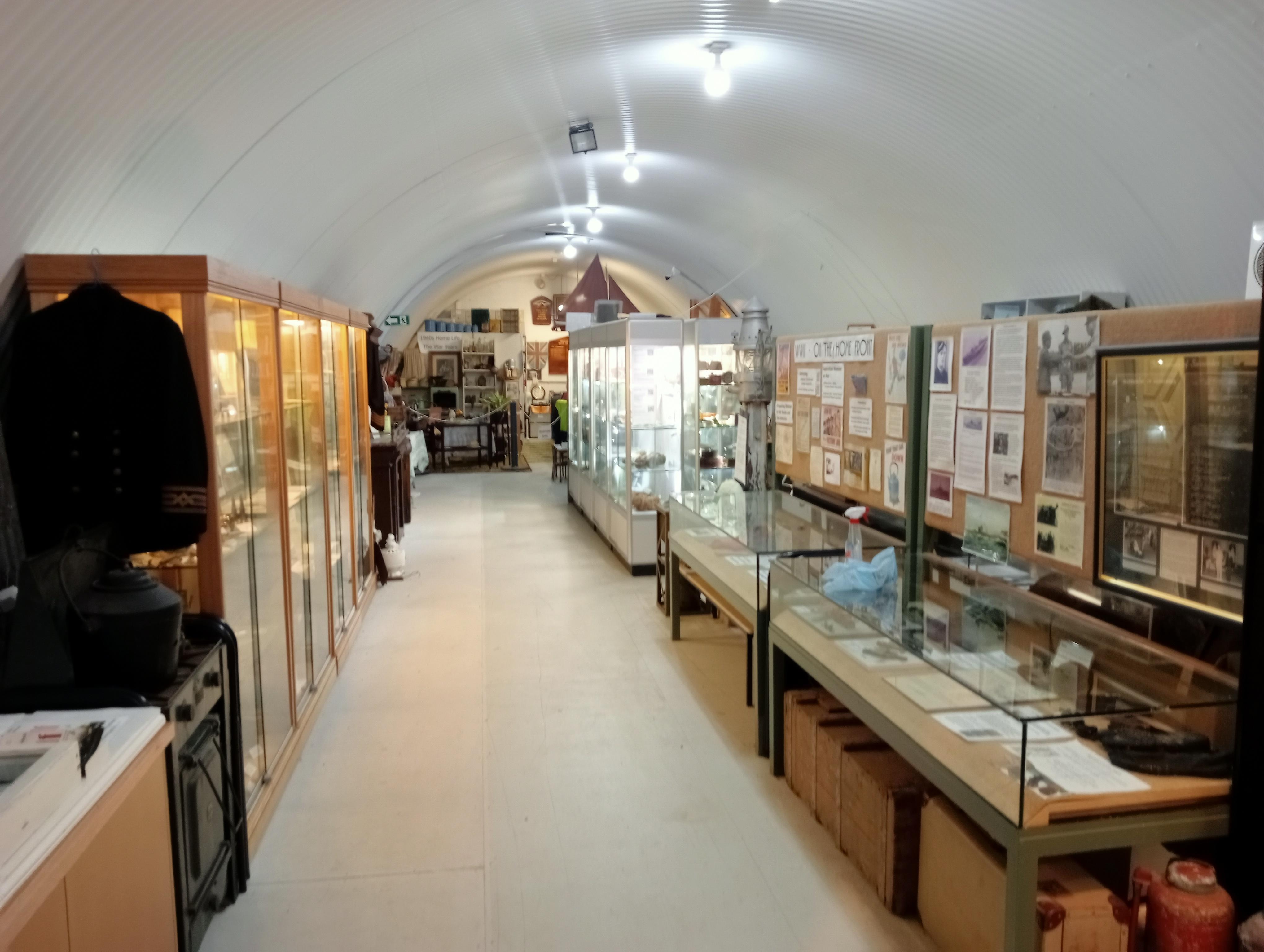 WW2 communications bunker, restored and housing WW2 memorabilia.