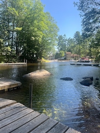 Siting on the dock, enjoying the view