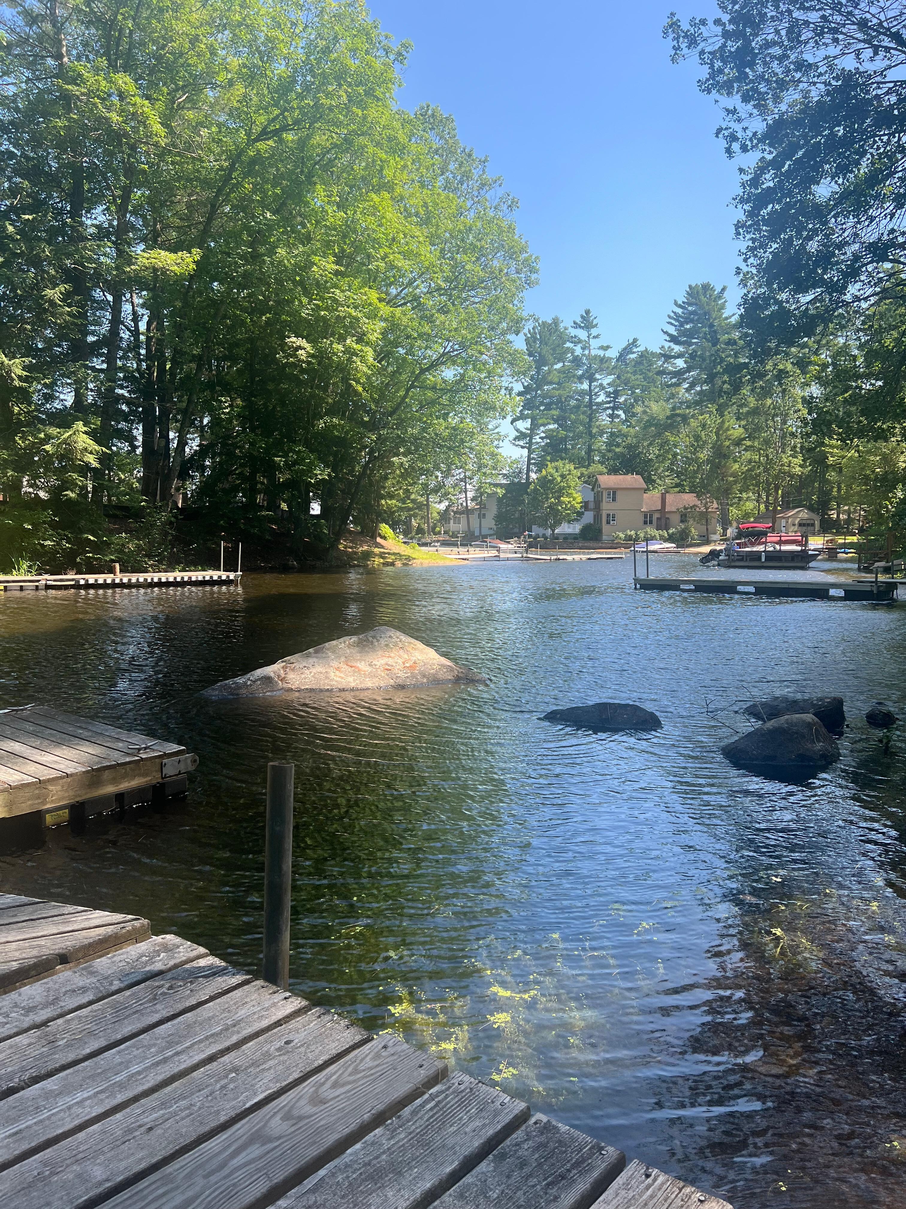 Siting on the dock, enjoying the view