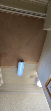 This is the ceiling in the communal hallway