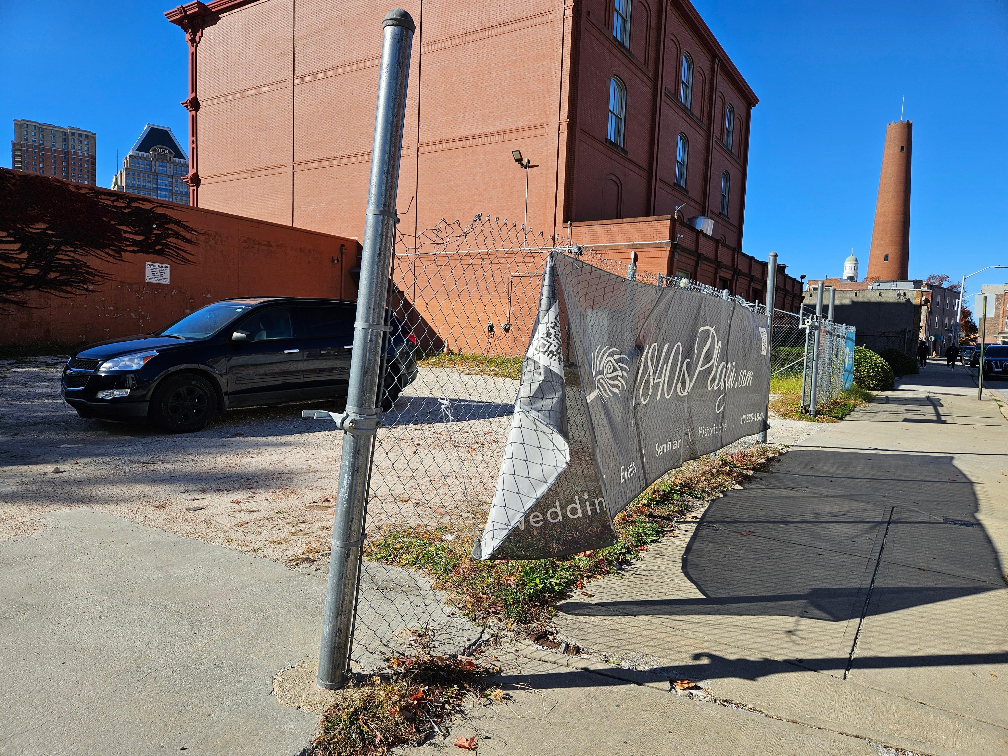 Adjacent parking lot for B&B.