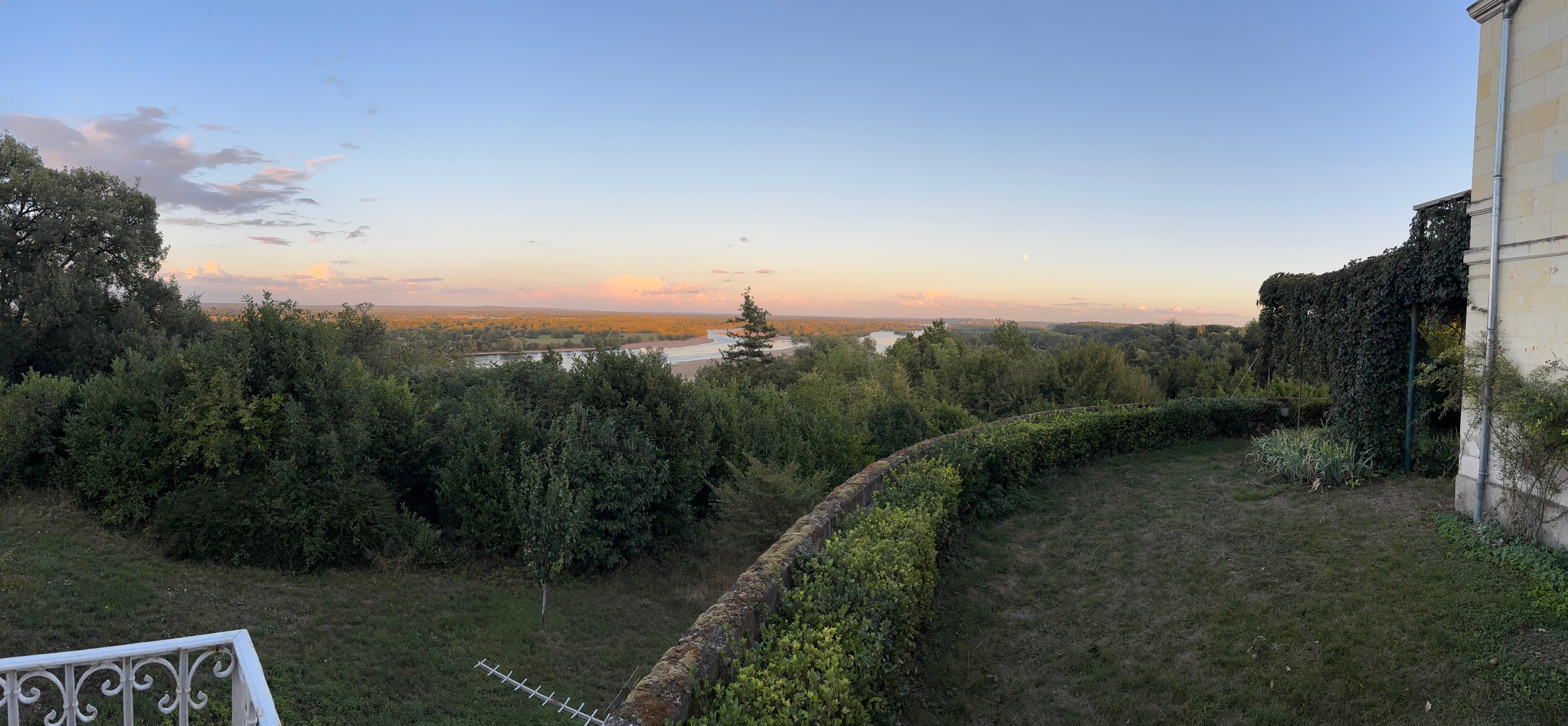View from the terrace at sunset