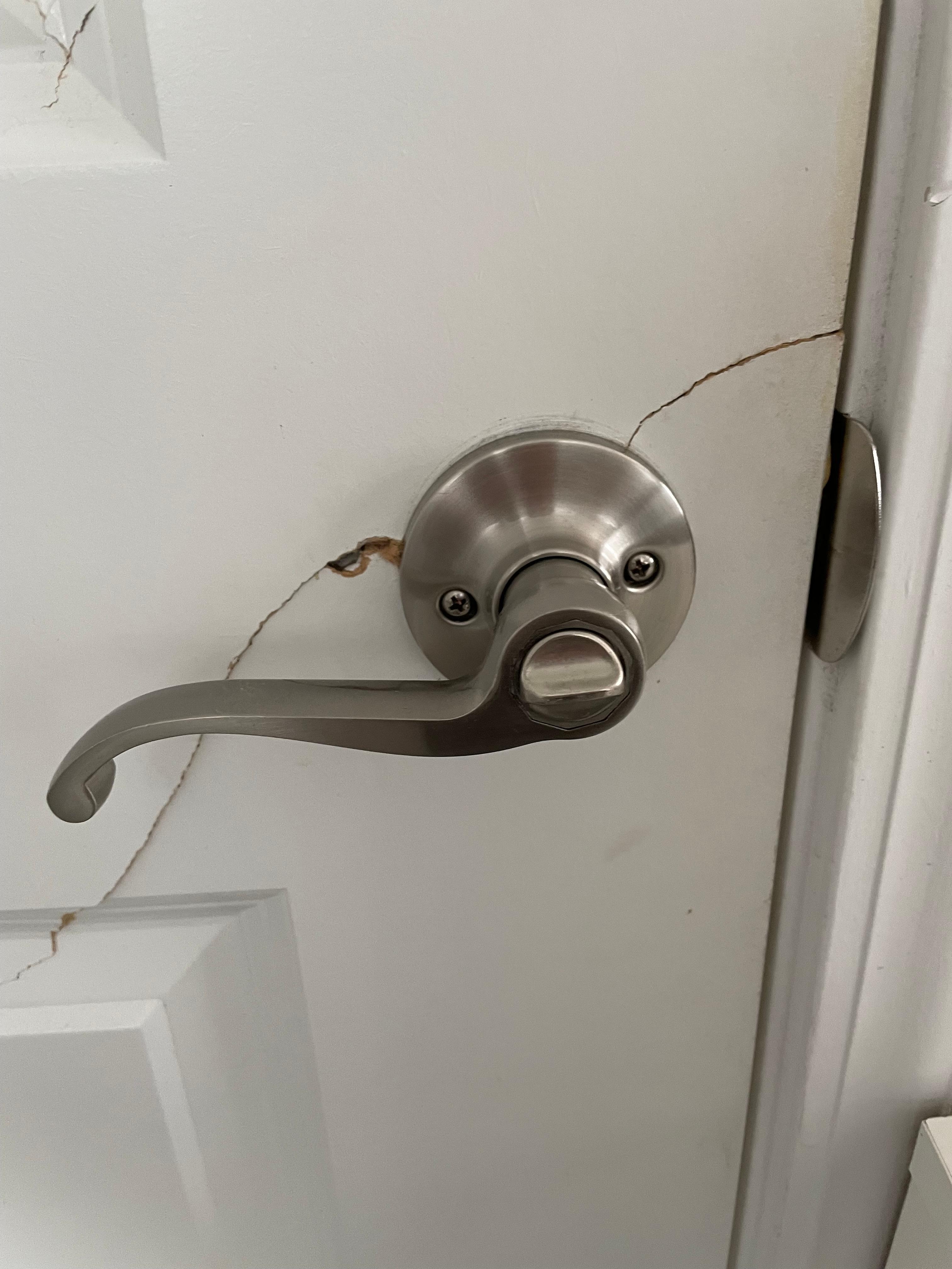 Crack in bedroom door