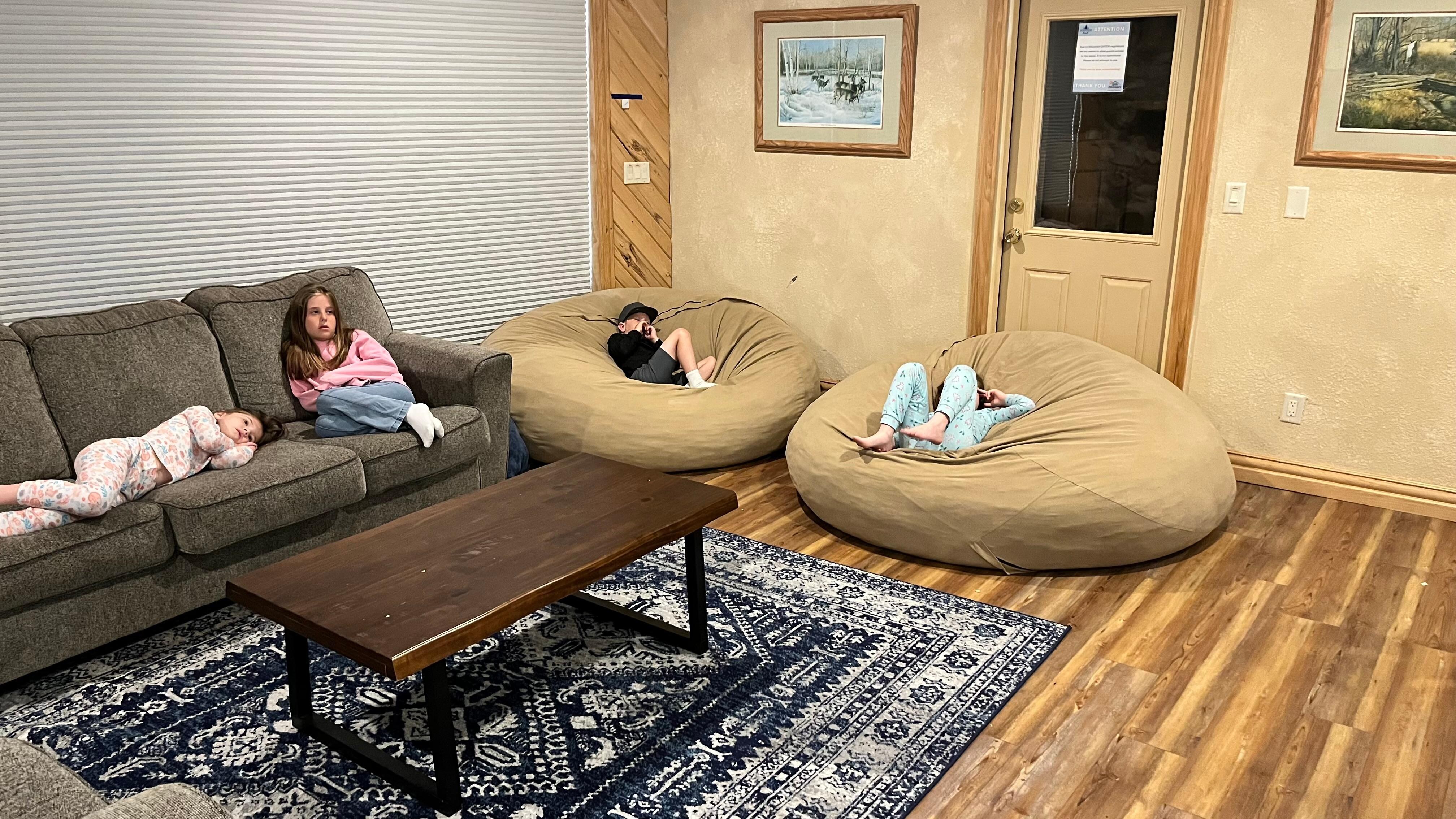 Night relaxing time for a movie