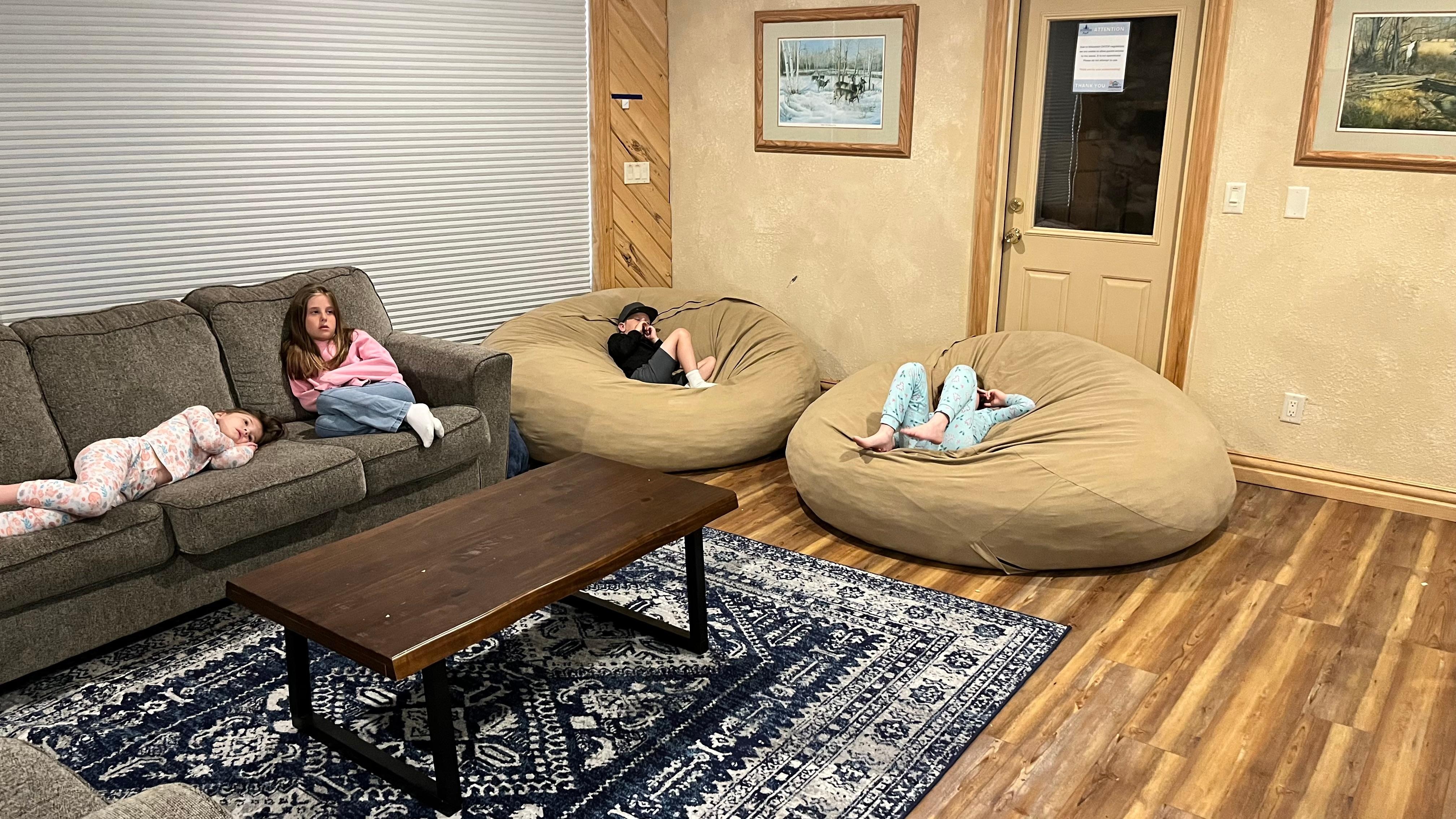 Night relaxing time for a movie