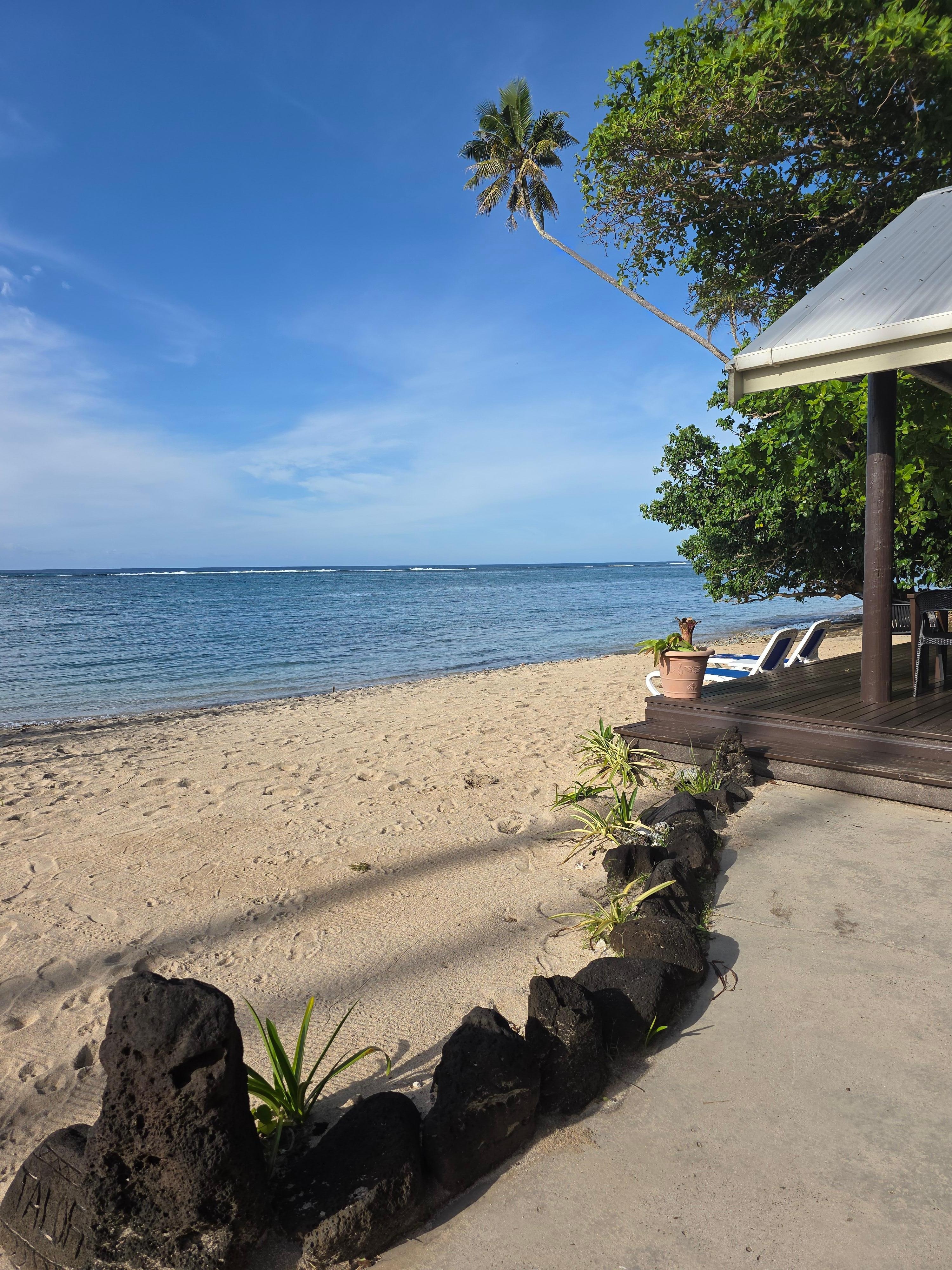 Morning walk around the resort. 