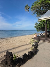 Morning walk around the resort.