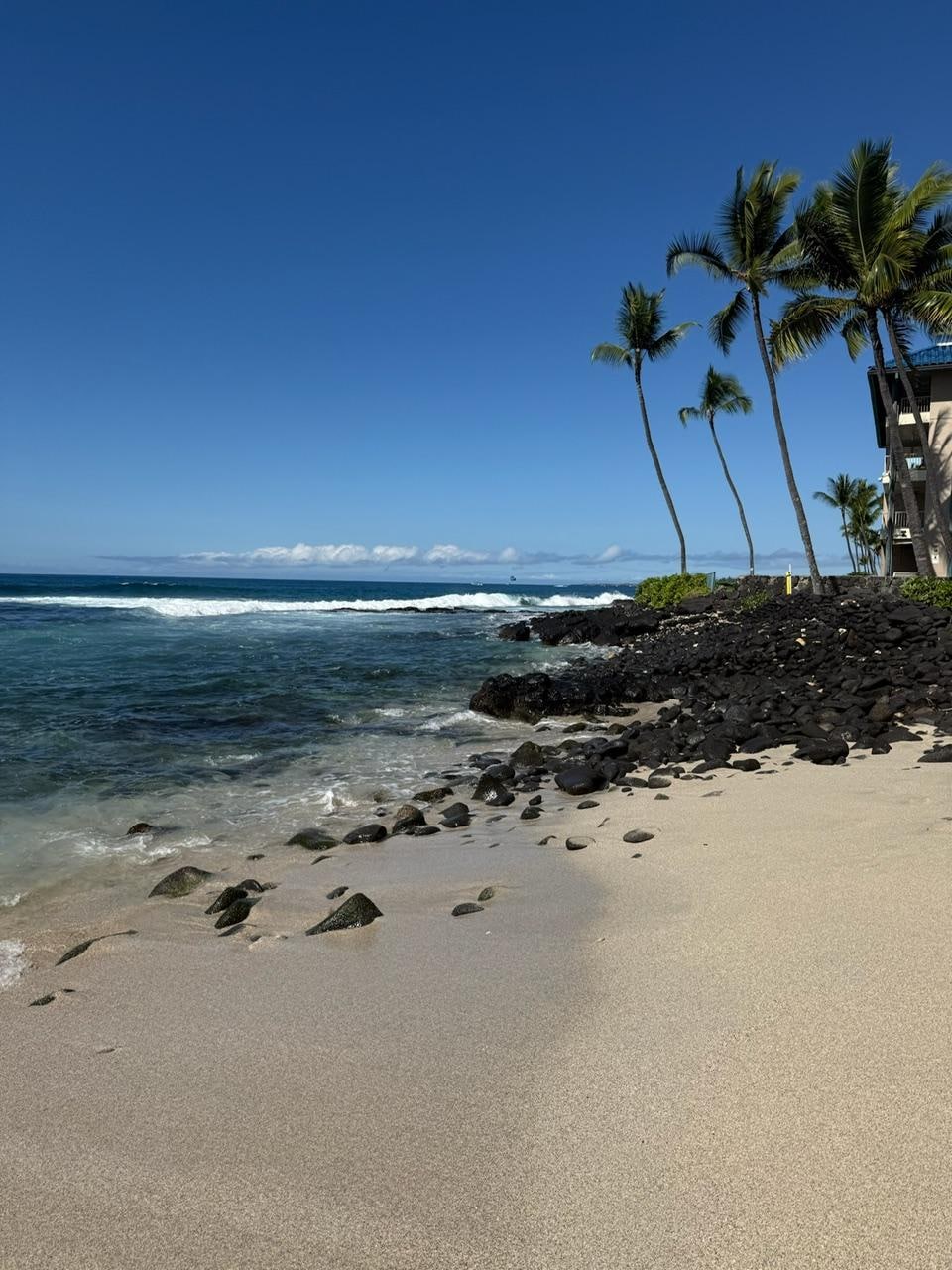 Beach next to the complex.  You can see the building outline.