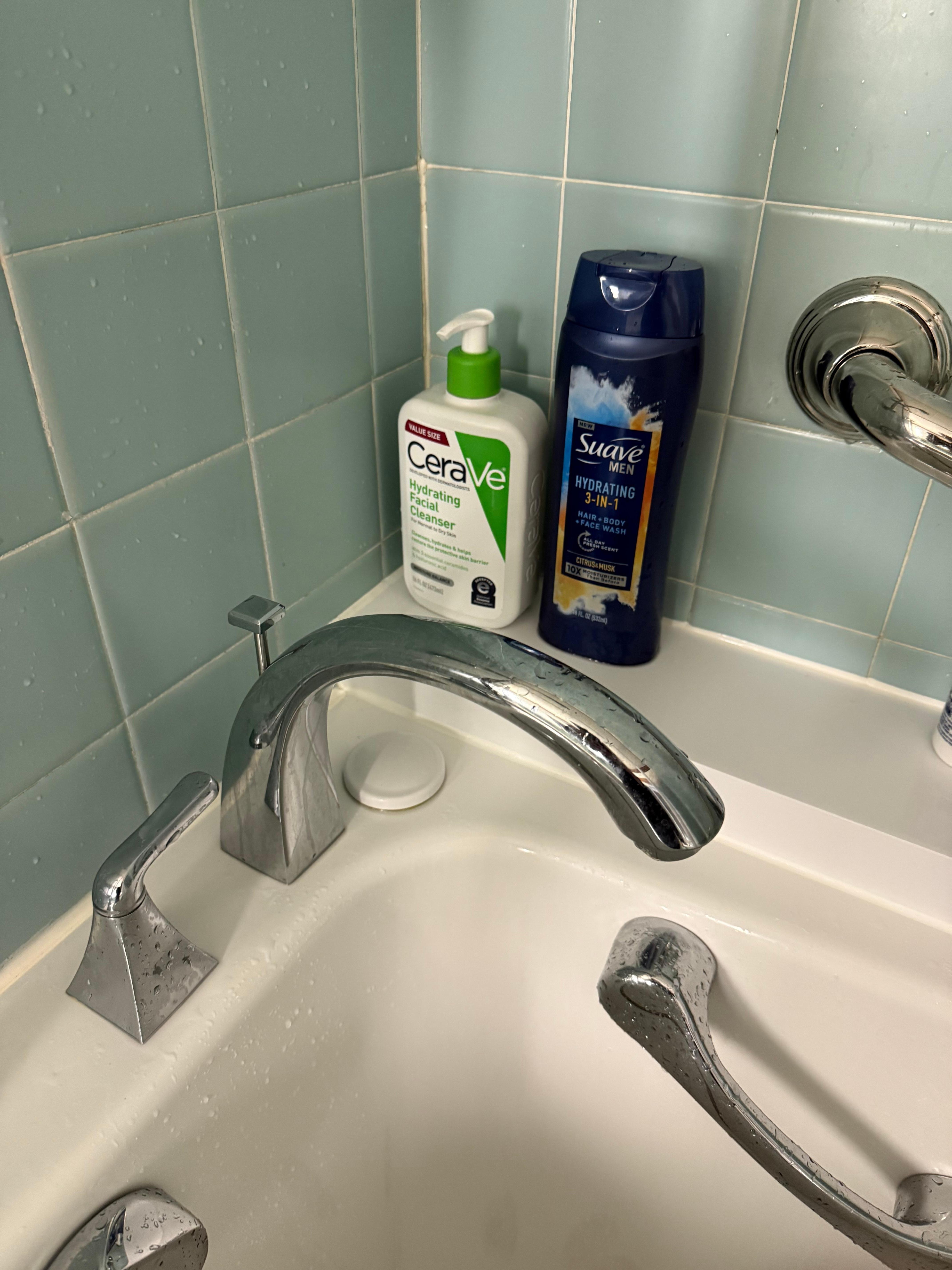 Water only came from faucet.  Shower head barely trickled water. 