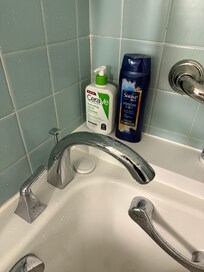 Water only came from faucet. Shower head barely trickled water.