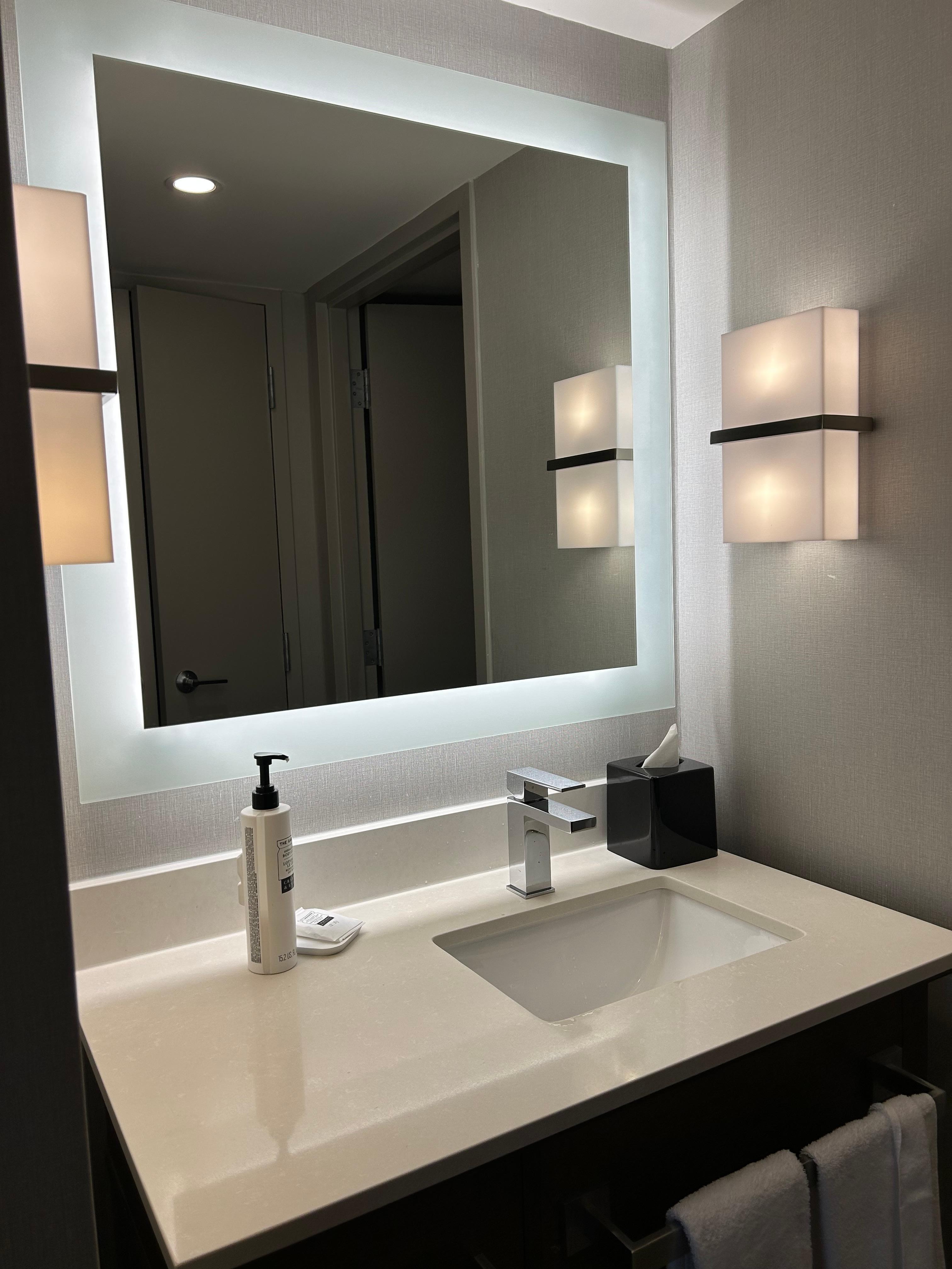 Nice and bright. A magnifying mirror would be a nice addition.