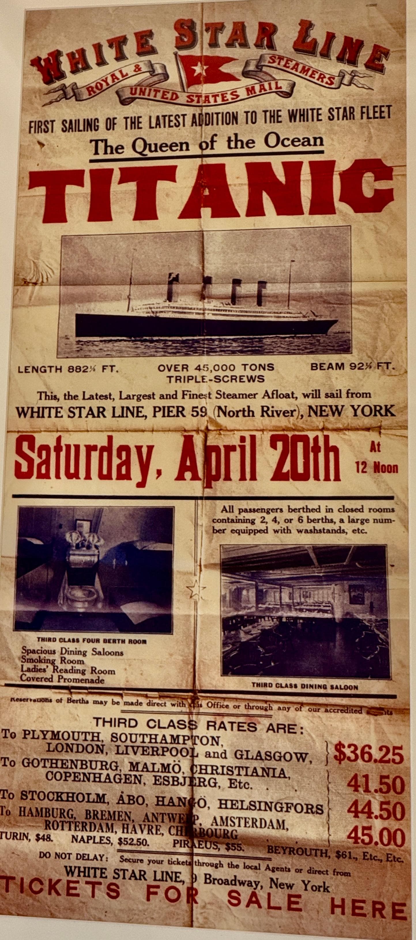 A photo of a lobby poster