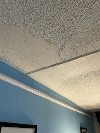 Ceiling damaged.