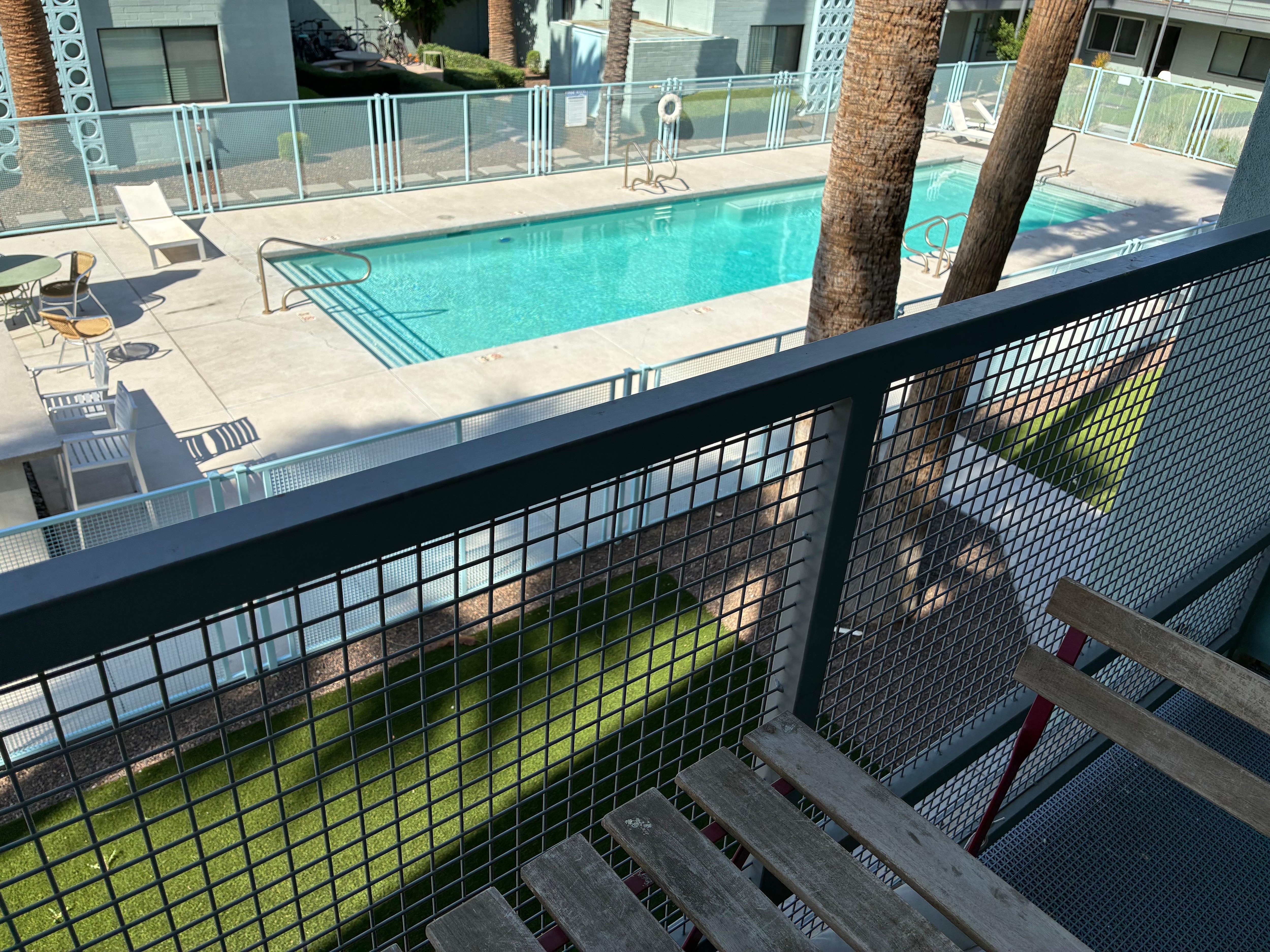 Pool view from the balcony