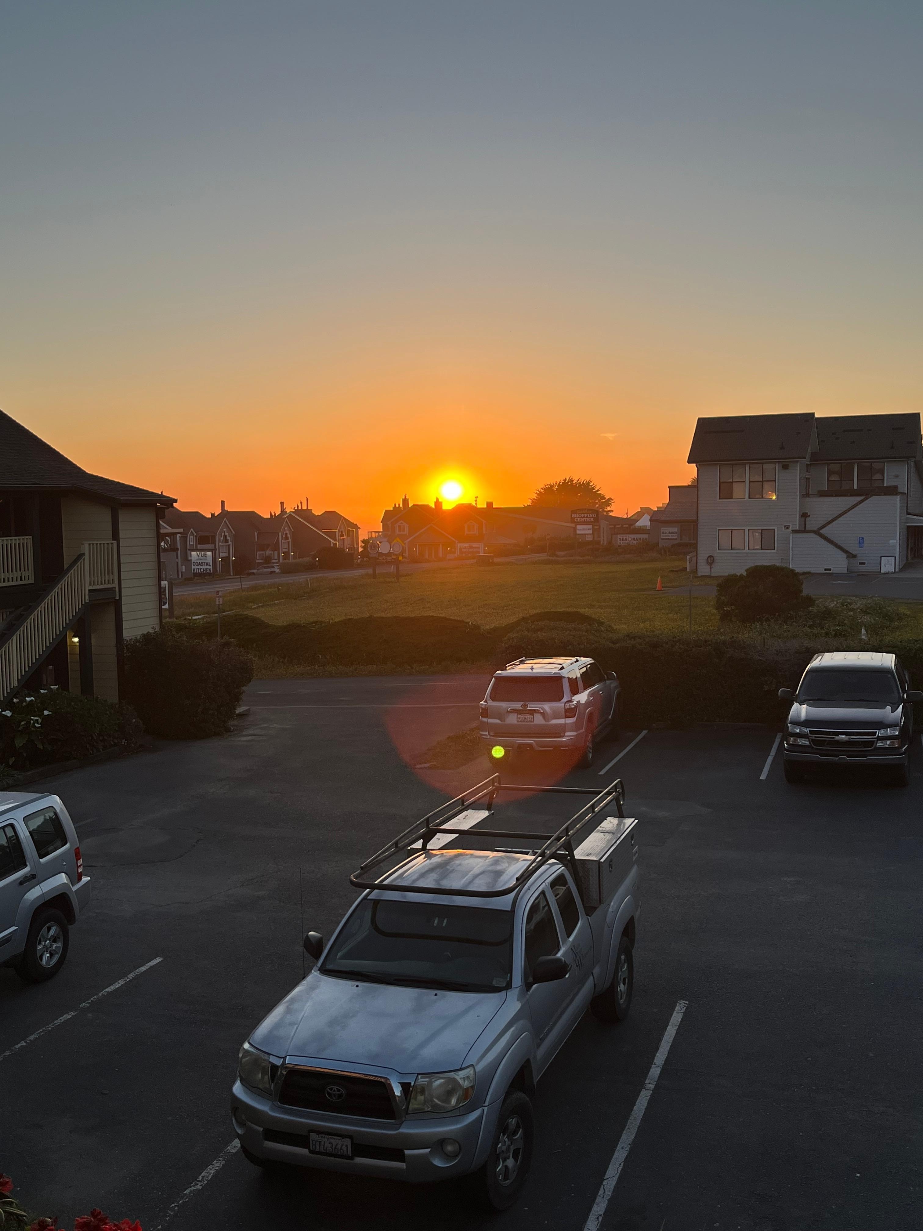 The view from the front door of the room 