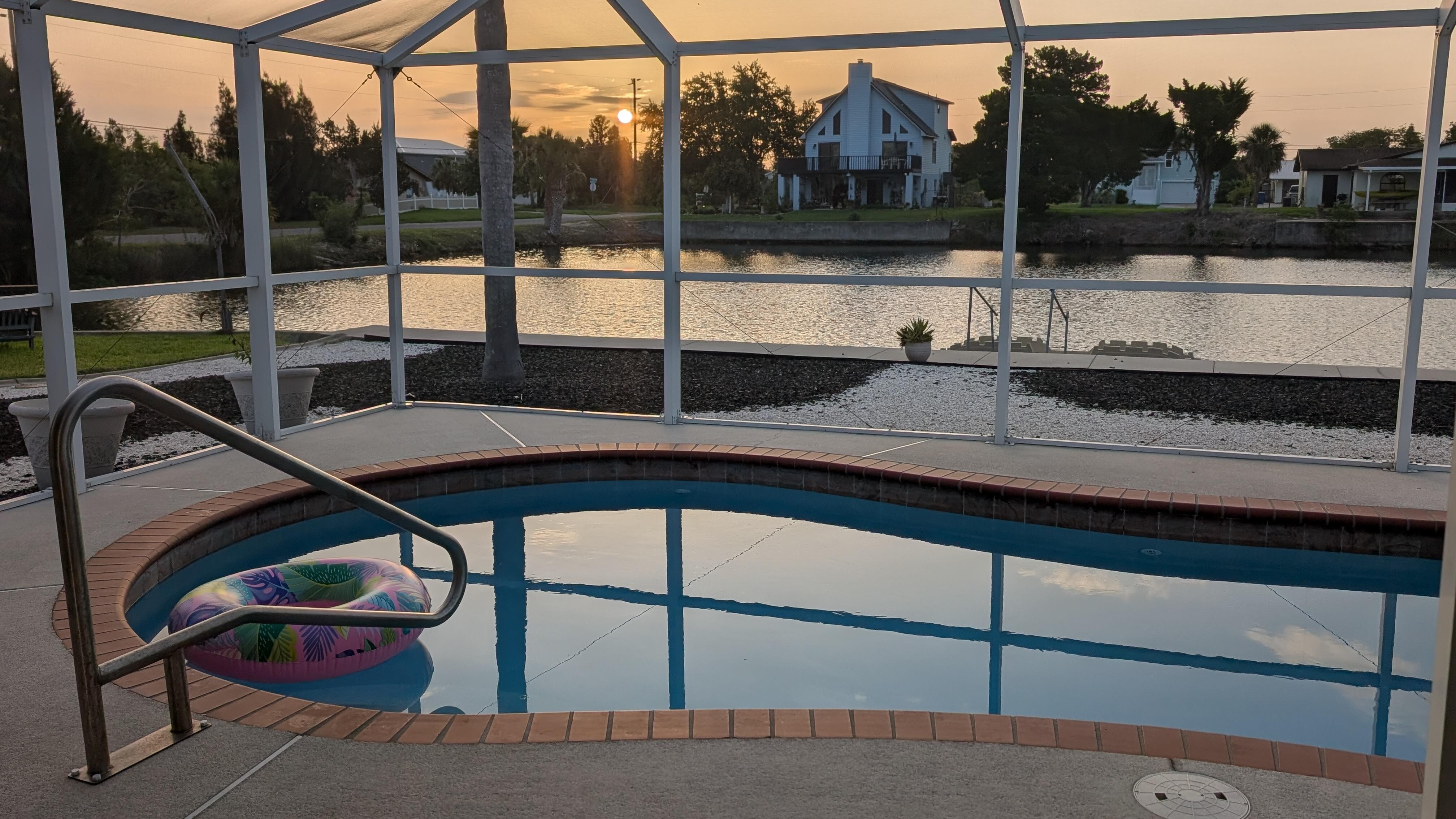 Sunrise view from the back