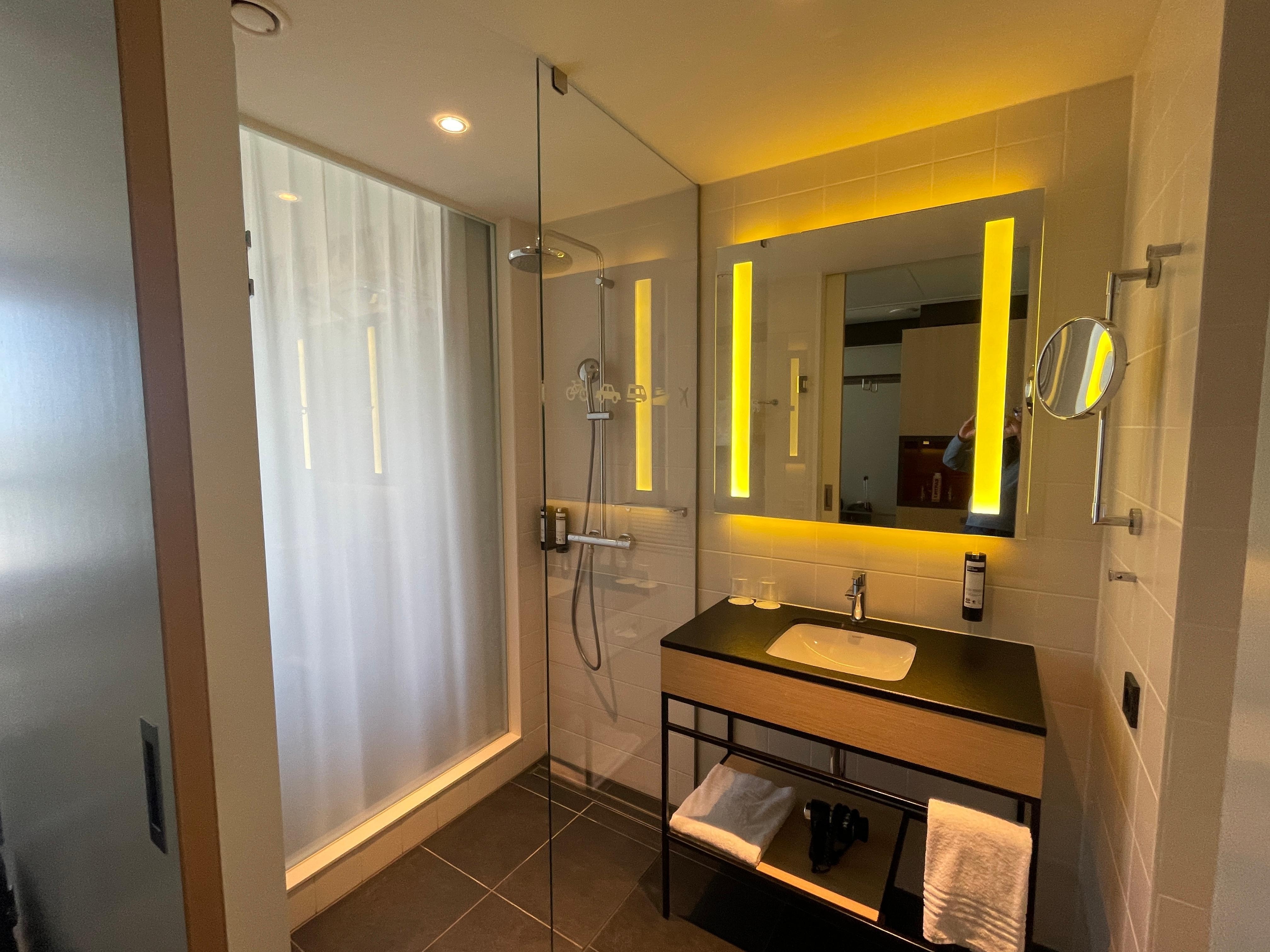 Espace douche en verre