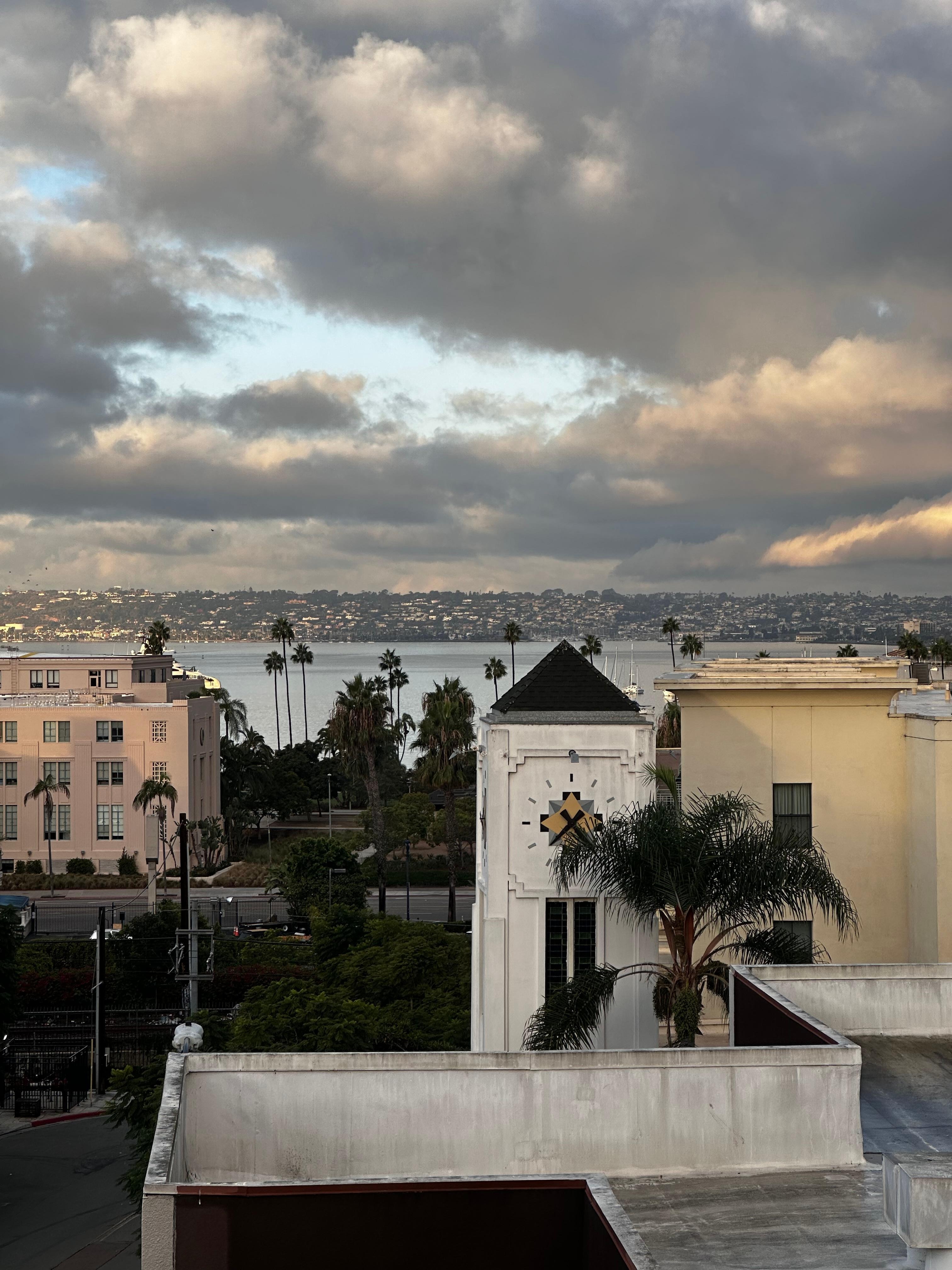 View from the room on 4th floor facing the harbor. 