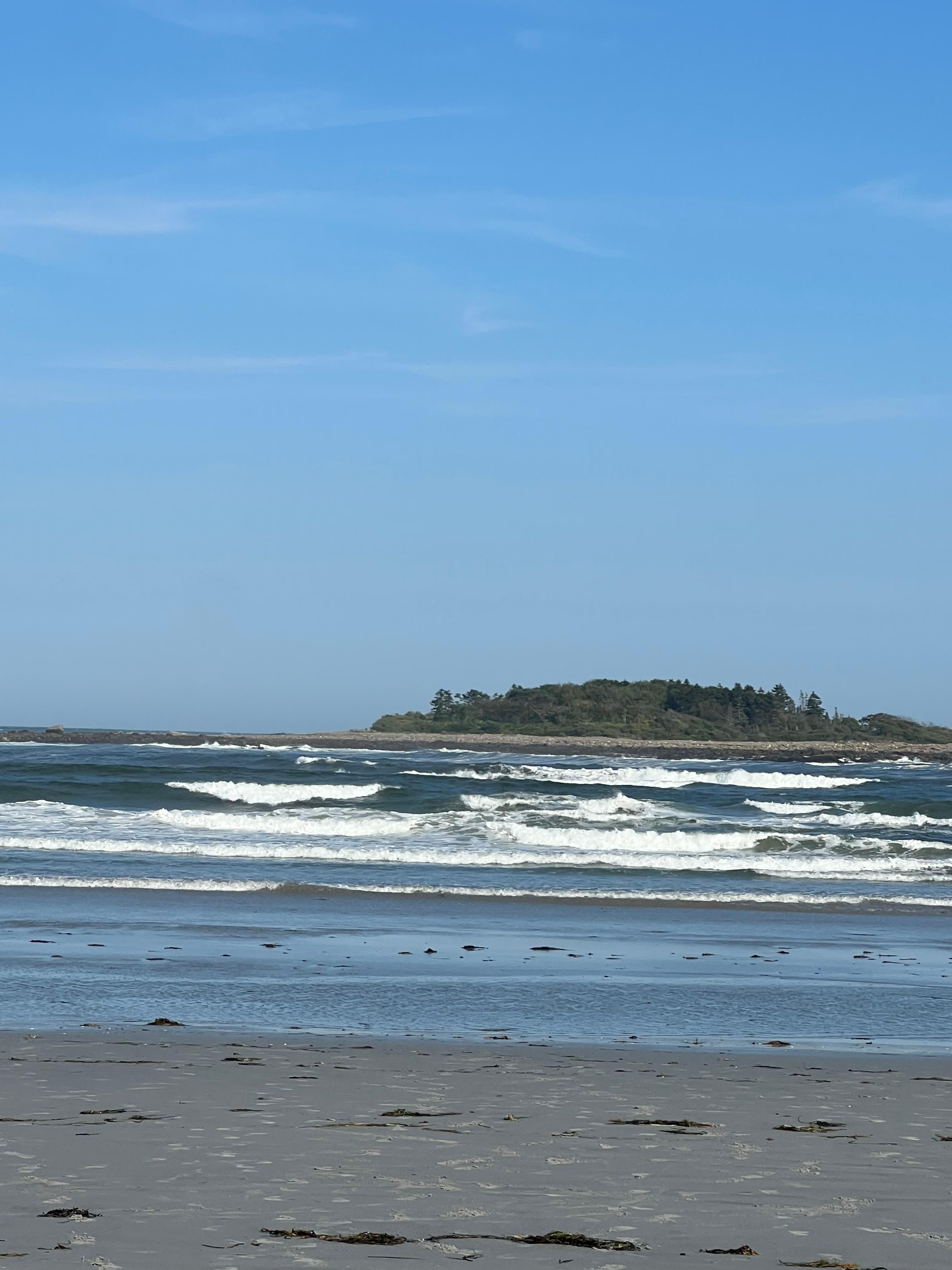 Beach pic looking at Timber Island