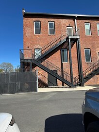 Must go up these steps to third floor from the outside.