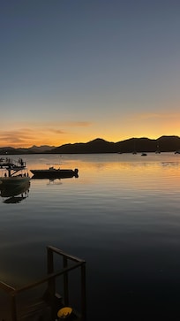 The sunset view from the dock (if you can find the dock)