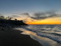 Sunset at the private beach