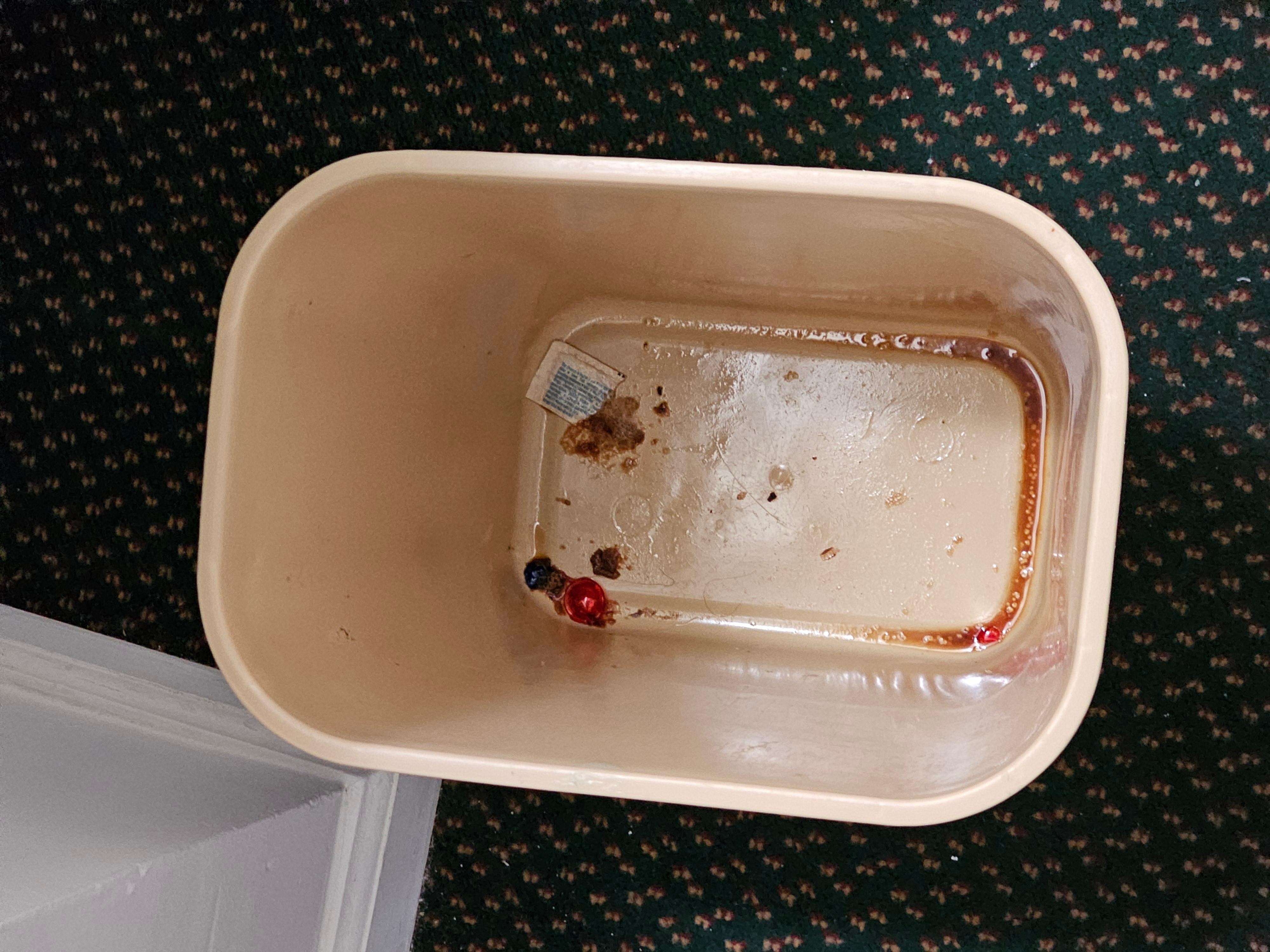 When I went to take out the trash. 
