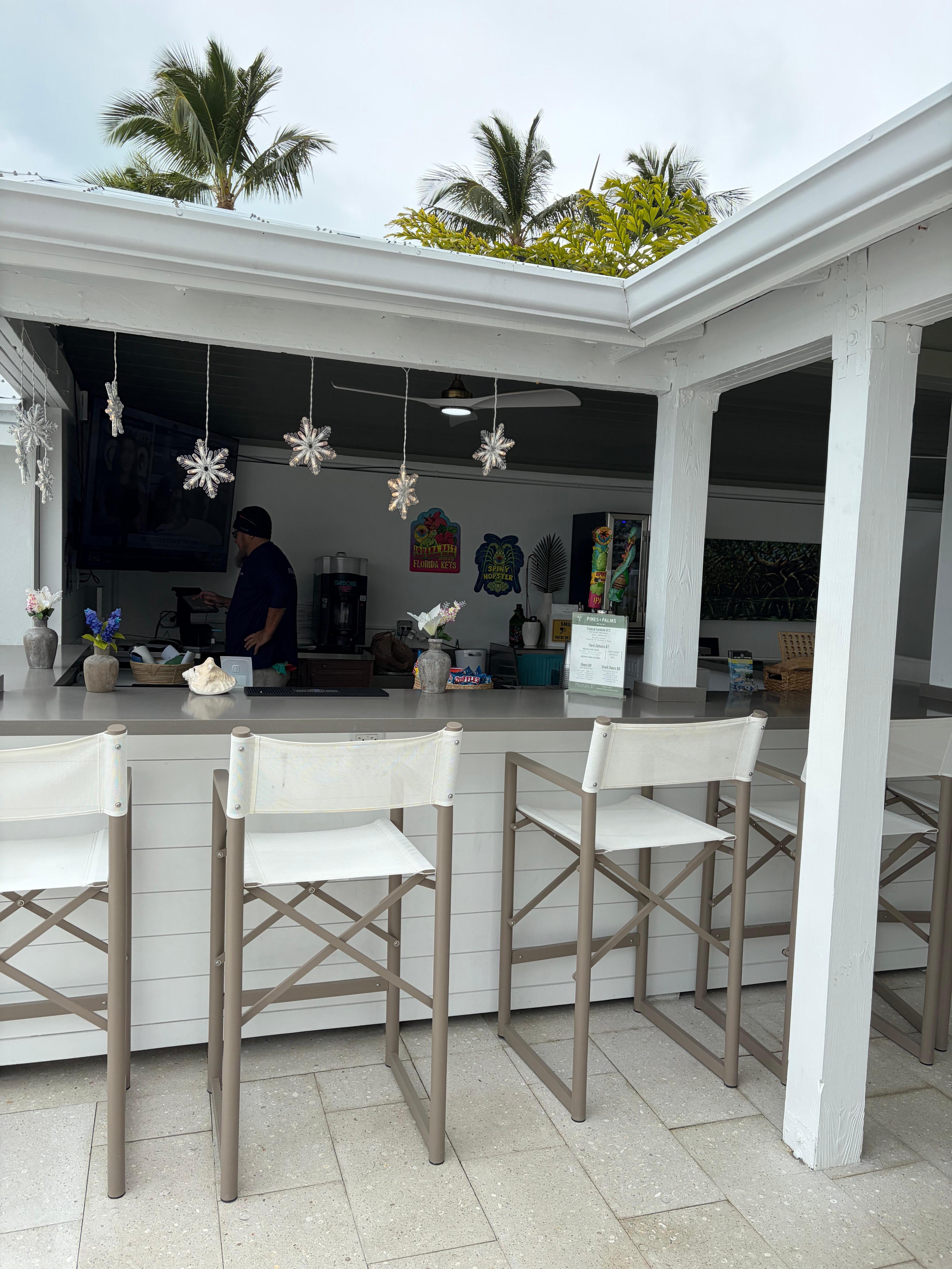 Bar inside pool area