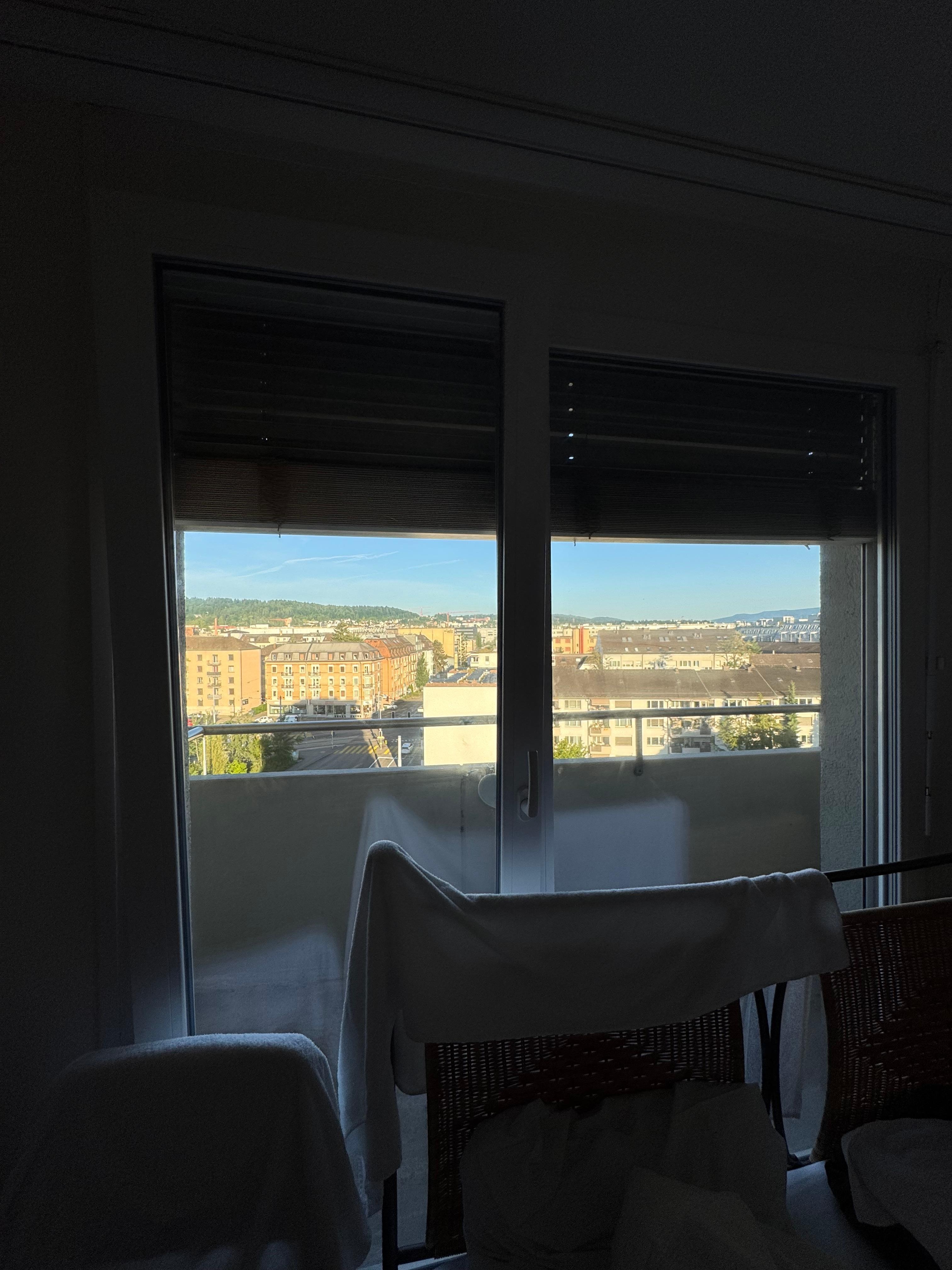 The sun faces this room thats why its so hot